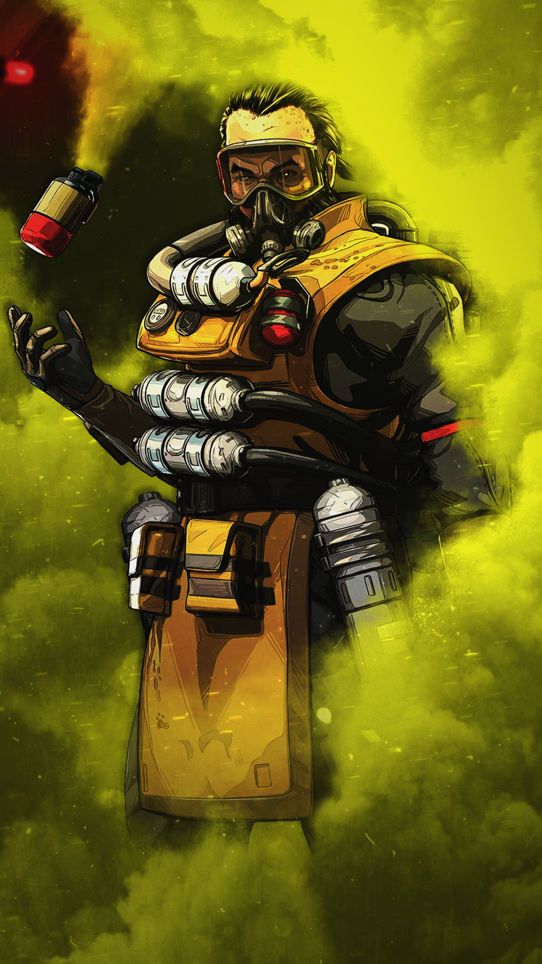 Wallpaper #KgDO6o4BSdW8dNouARAQ18 Caustic Apex Legends Minecraft Skin