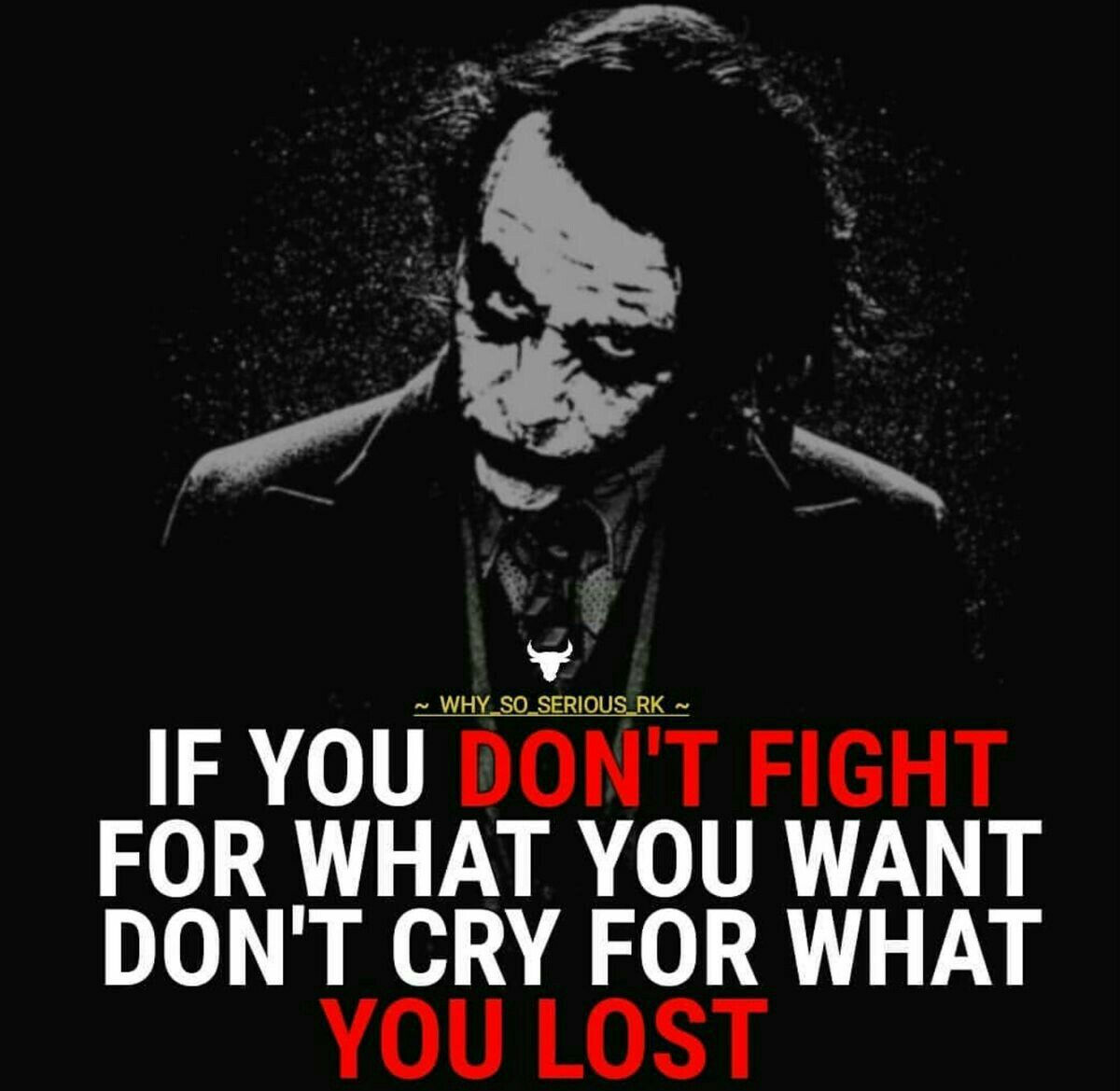 Wallpaper #YmfCDJMBSpphPi3-VeA337 Shouldnt Have to Fight if Its Meant It Will Be Joker Quotes