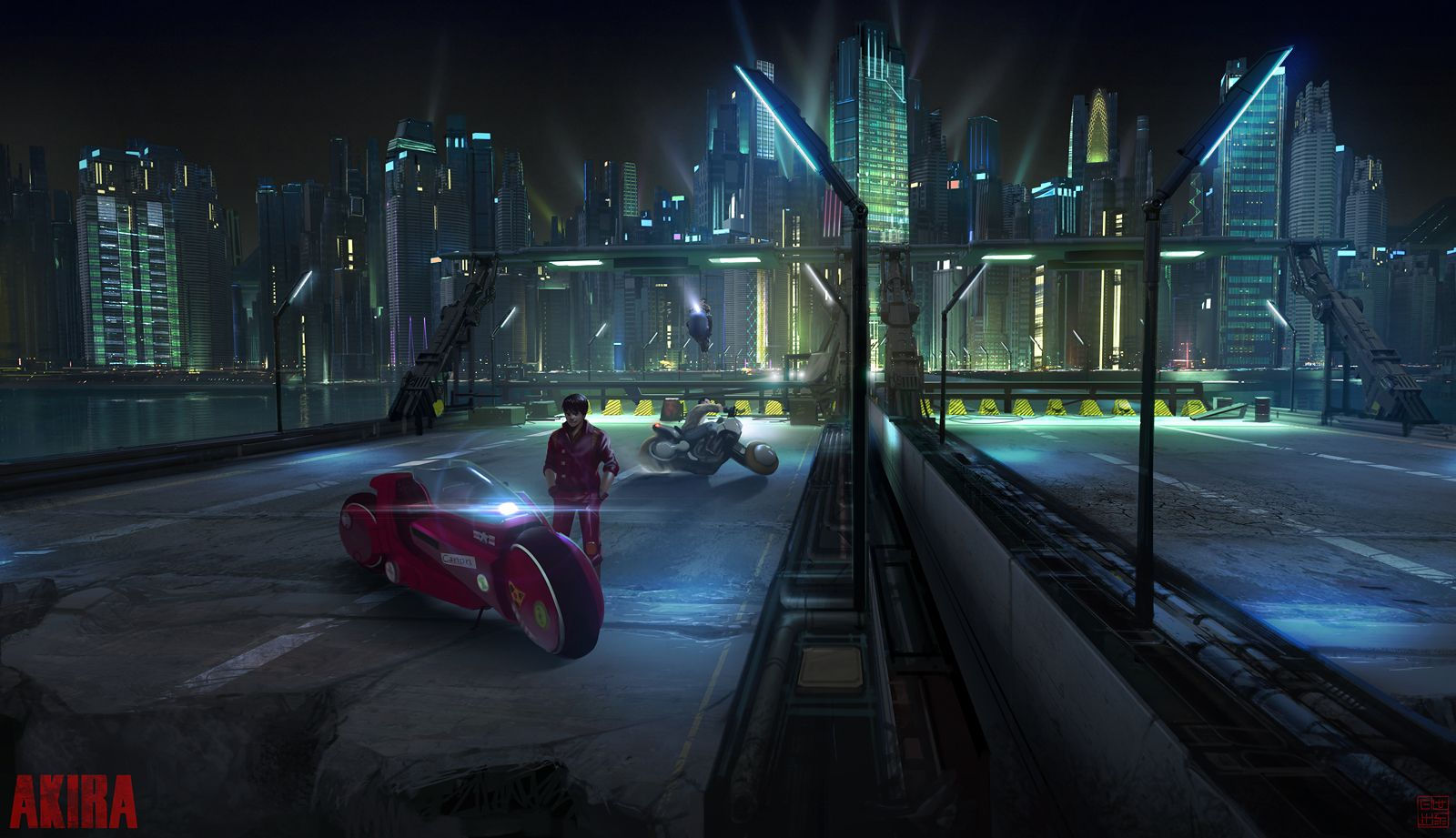 Wallpaper #cn1h9I4Bnwiau_P6iQ_b9 Akira Highway Concept by Hideyoshi on Deviantart Cyberpunk City