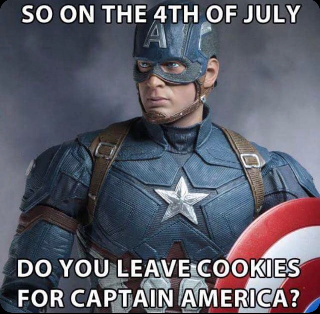 Wallpaper #50Vjn44B7YBJg1BV9qIi15 Captain America Eating Cookies on the 4th of July