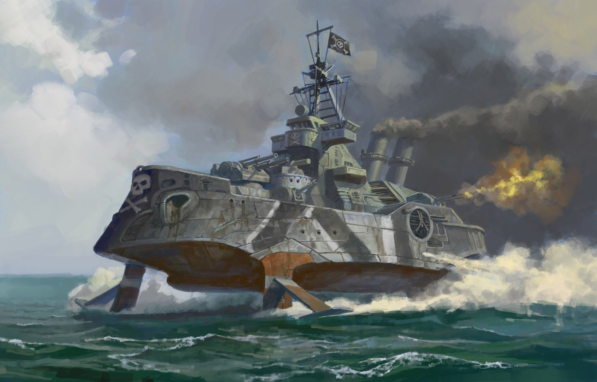Wallpaper #z_Cpf5cBi4JM6agGtSCM195 Sci Fi Vehicle Wallpaper Steampunk Ship Dieselpunk Steampunk Art