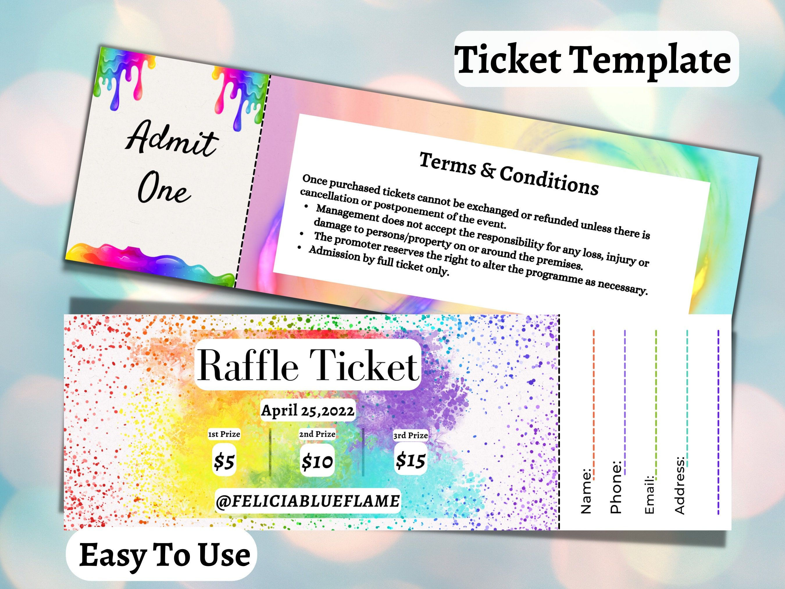 Wallpaper #58496 Free Printable Raffle Ticket Templates