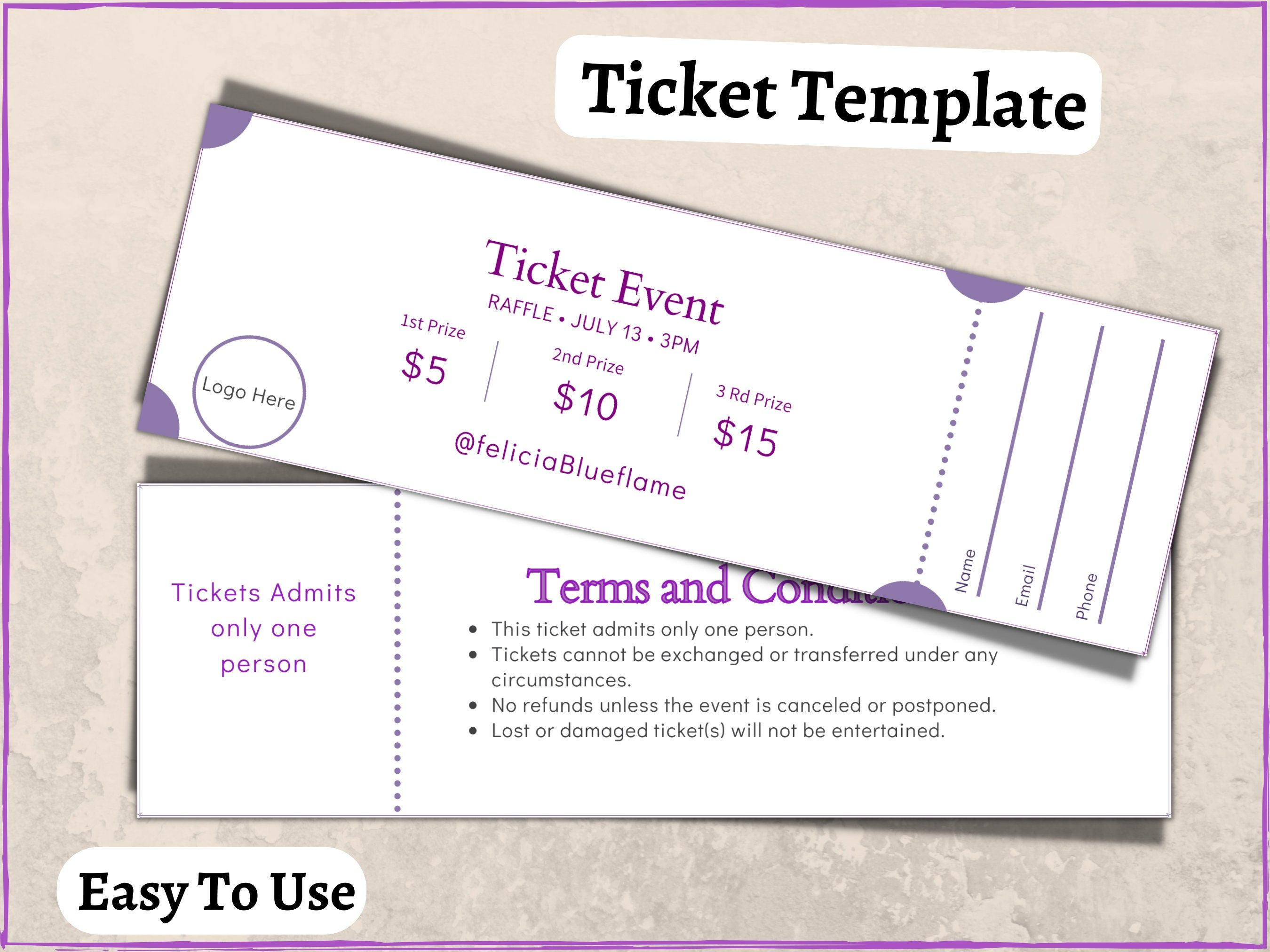 Wallpaper #58496 Free Printable Raffle Ticket Templates