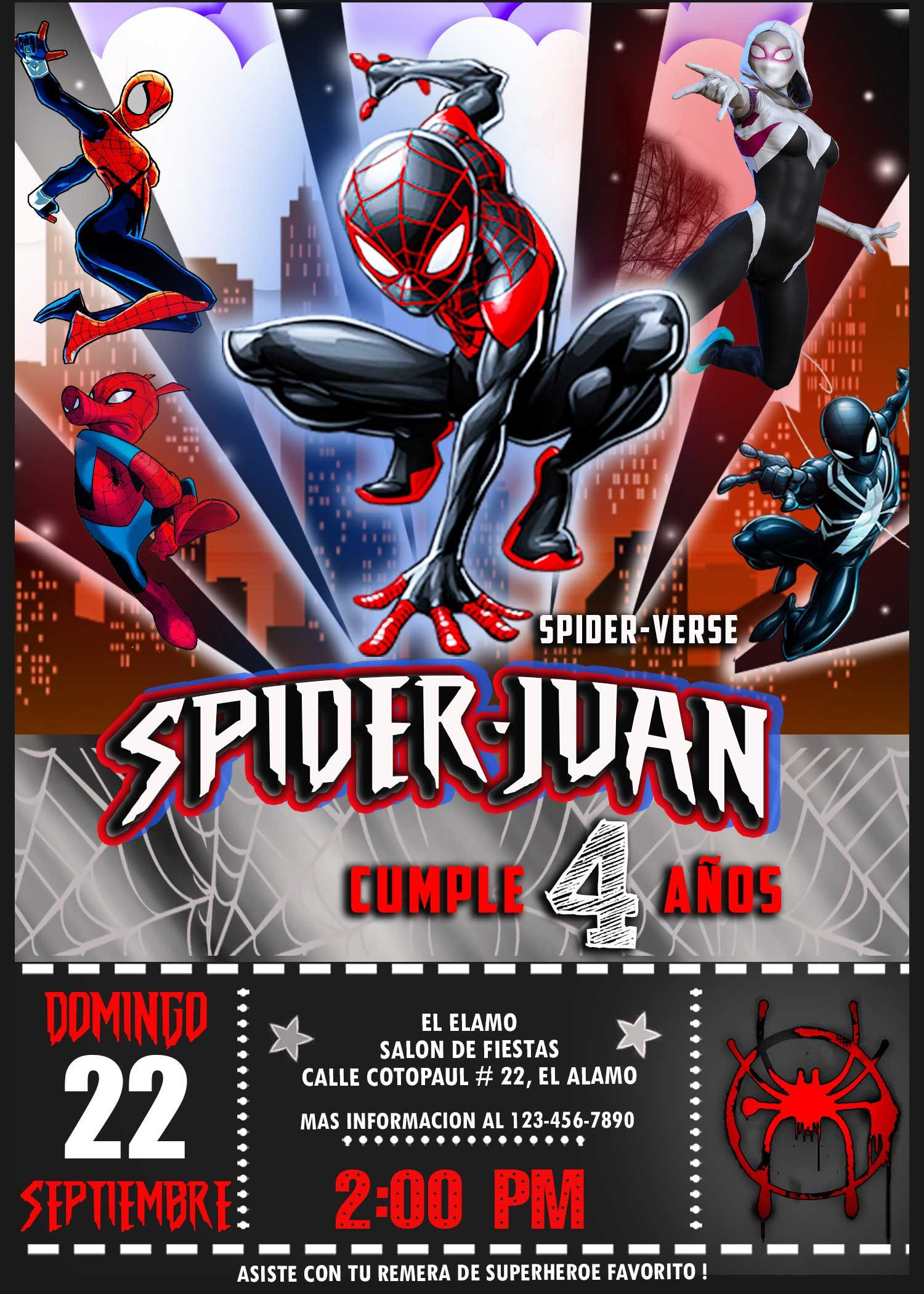 Wallpaper #LRlzOo8BtGB6xQ78LK0H59 Genial Invitacion De Cumpleanos De Spider Man Un Nuevo Universo