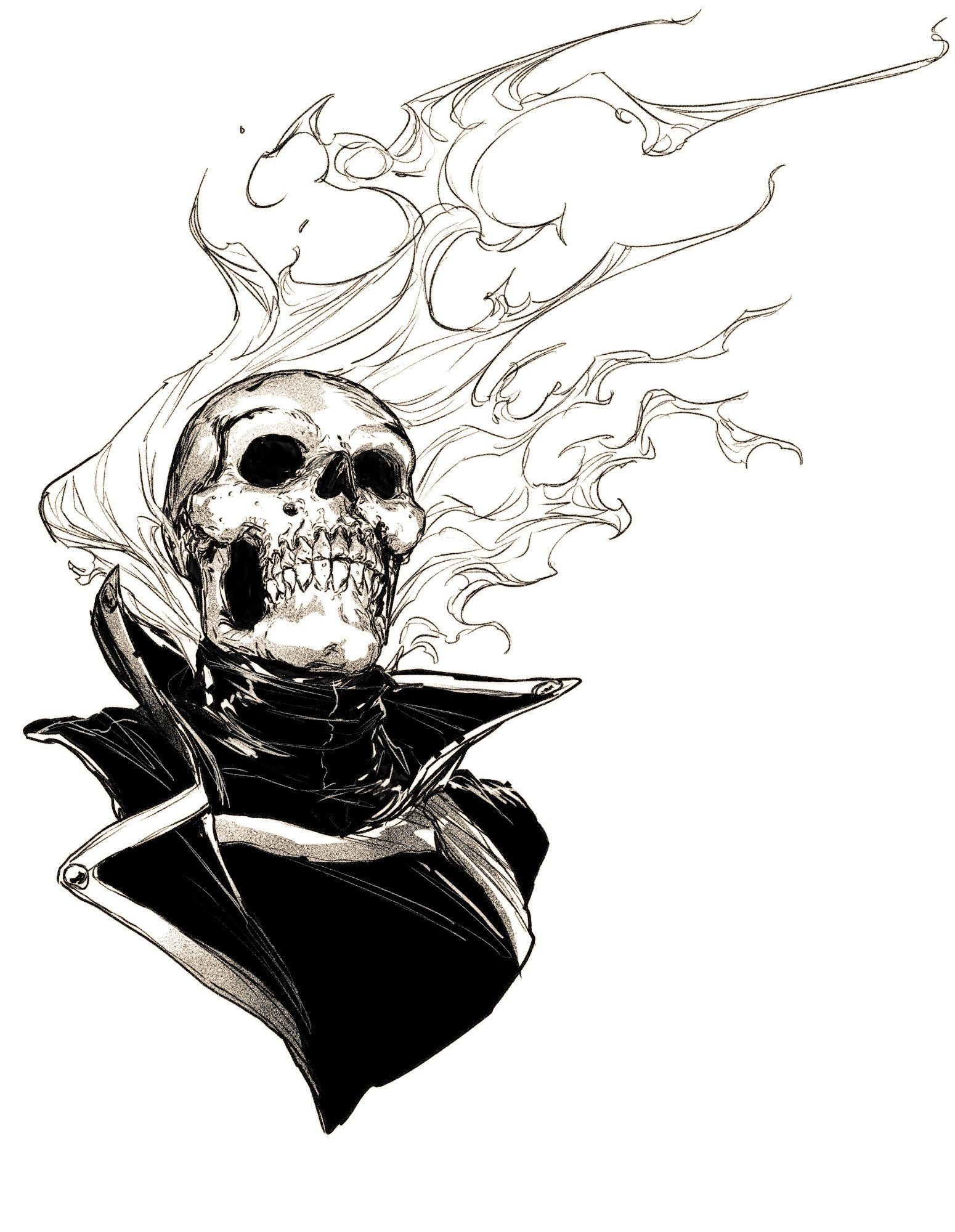 Wallpaper #O_S0OZMBKFX8bn3r9Xeu284 Dave Rapoza on Twitter Ghost Rider Marvel Ghost Rider Drawing Ghost