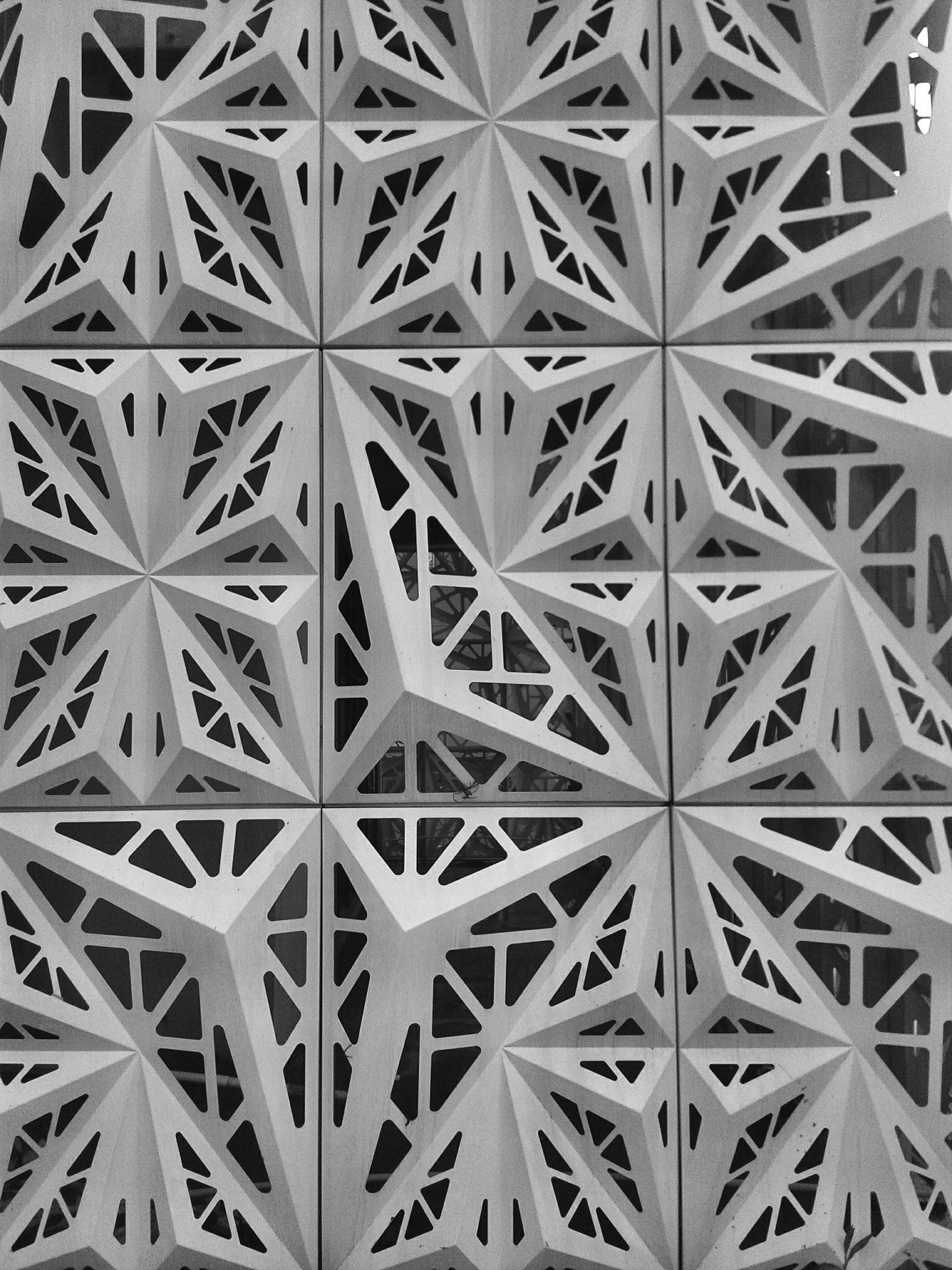 Wallpaper #vWhnF5MBSpphPi3-Og4v134 An Intricately Designed Wall in Black and White