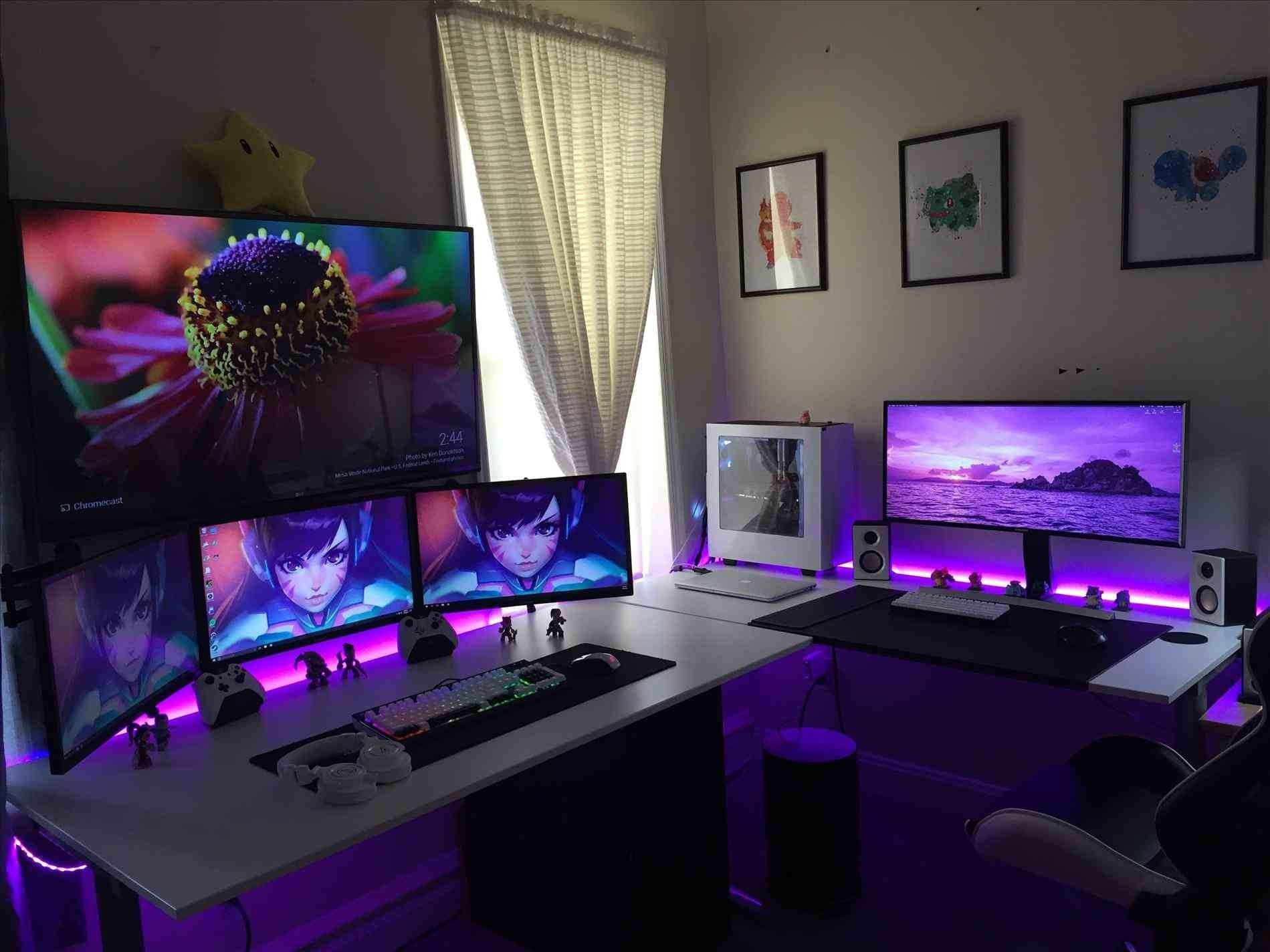 Wallpaper #Lh07LJMBlOZrFDOkAMrZ75 Ideas Setup Centerfieldbarcom Livg Gaming PC in Living Room Setup