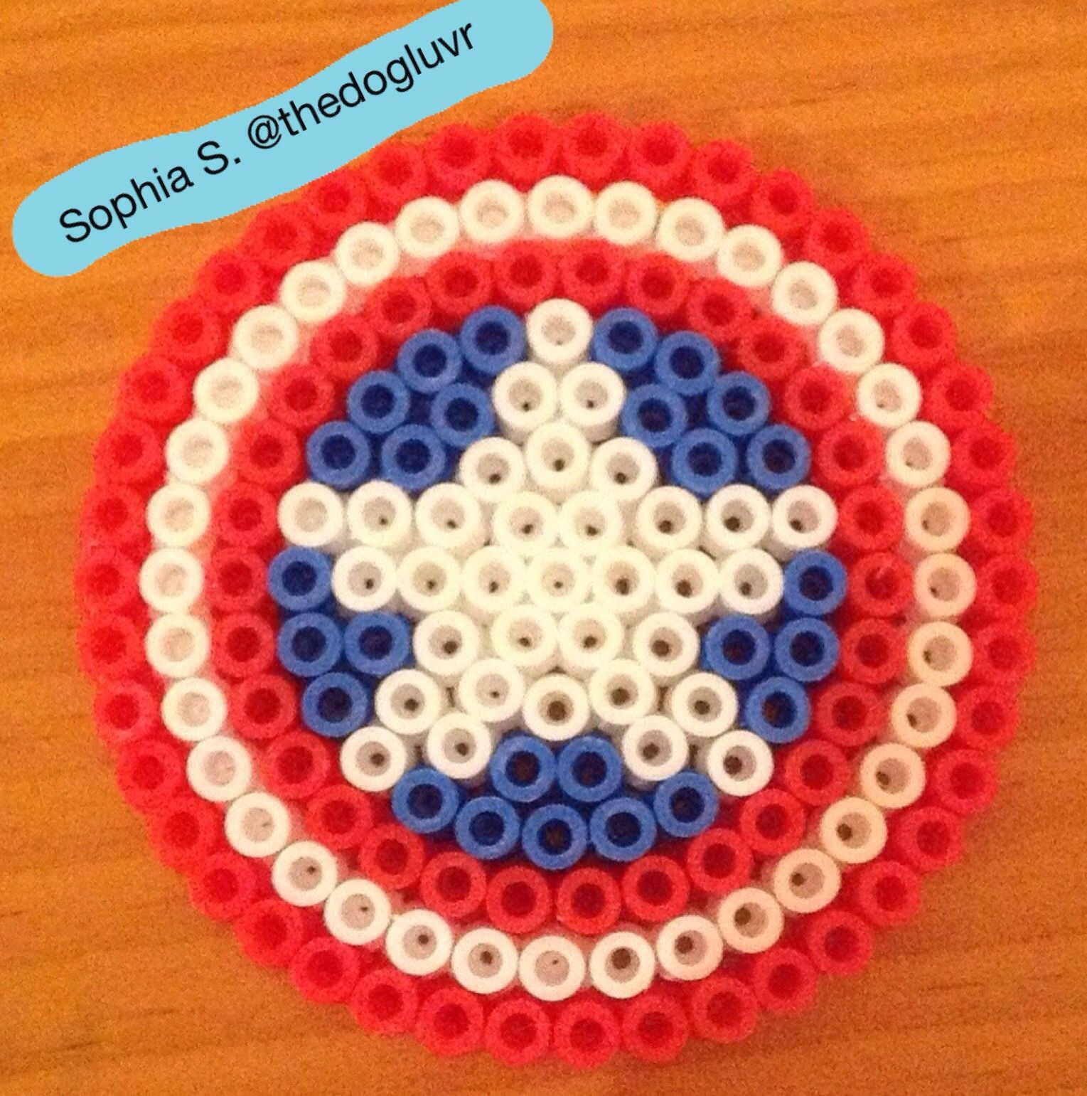 Wallpaper #AGipIZMBSpphPi3-ETHu55 Perler Beads Captain Americas Shield by Sophia S Hama Beads