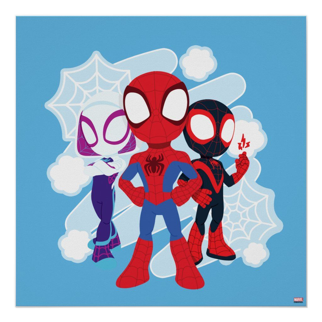 Wallpaper #x2c66pIBSpphPi3-ekXO217 Spidey Team Web Graphic Poster Zazzle Graphic Poster Spiderman