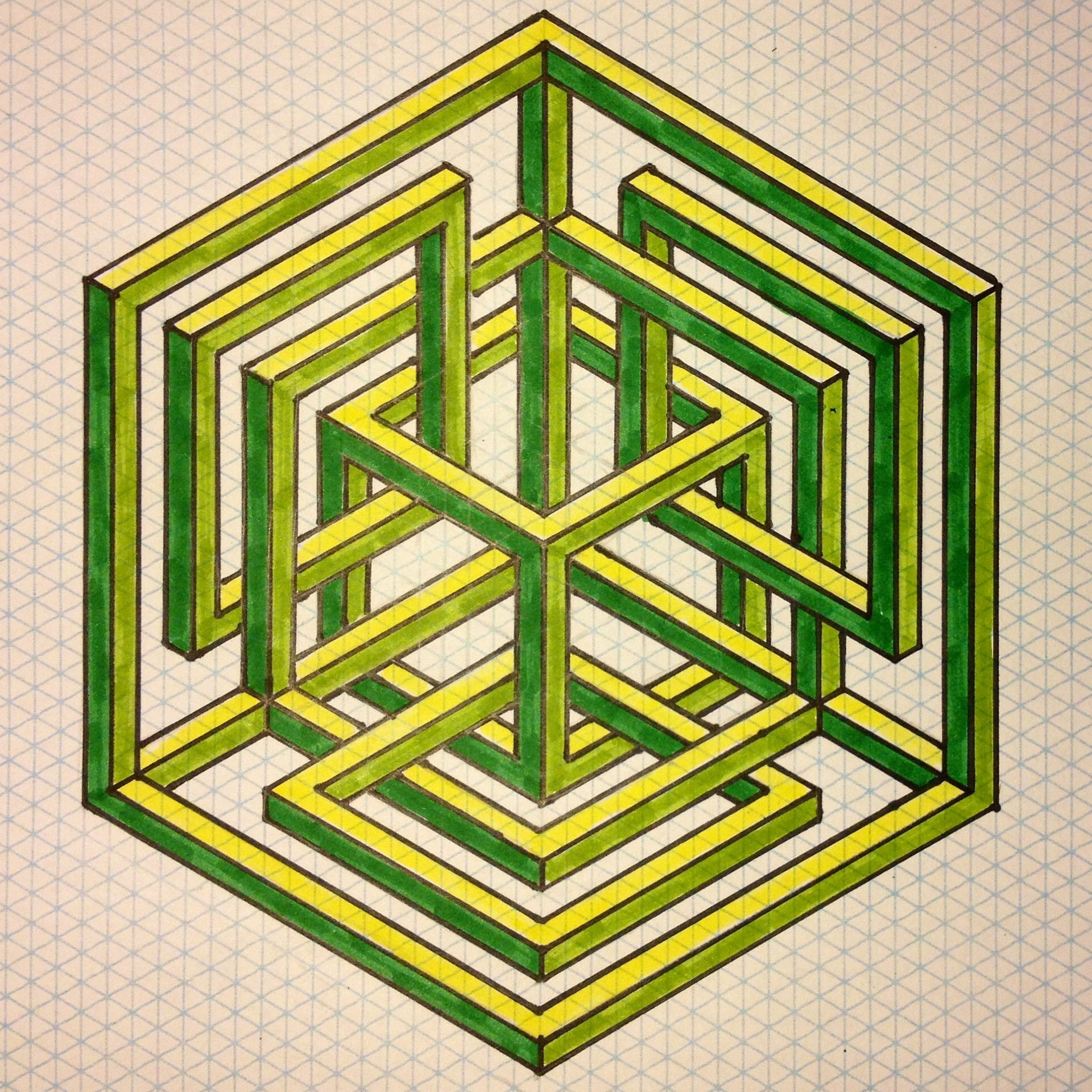 Wallpaper #hmdvBZMBSpphPi3-jLzE88 Impossible on Behance in 2019 Geometric Art Isometric Drawing