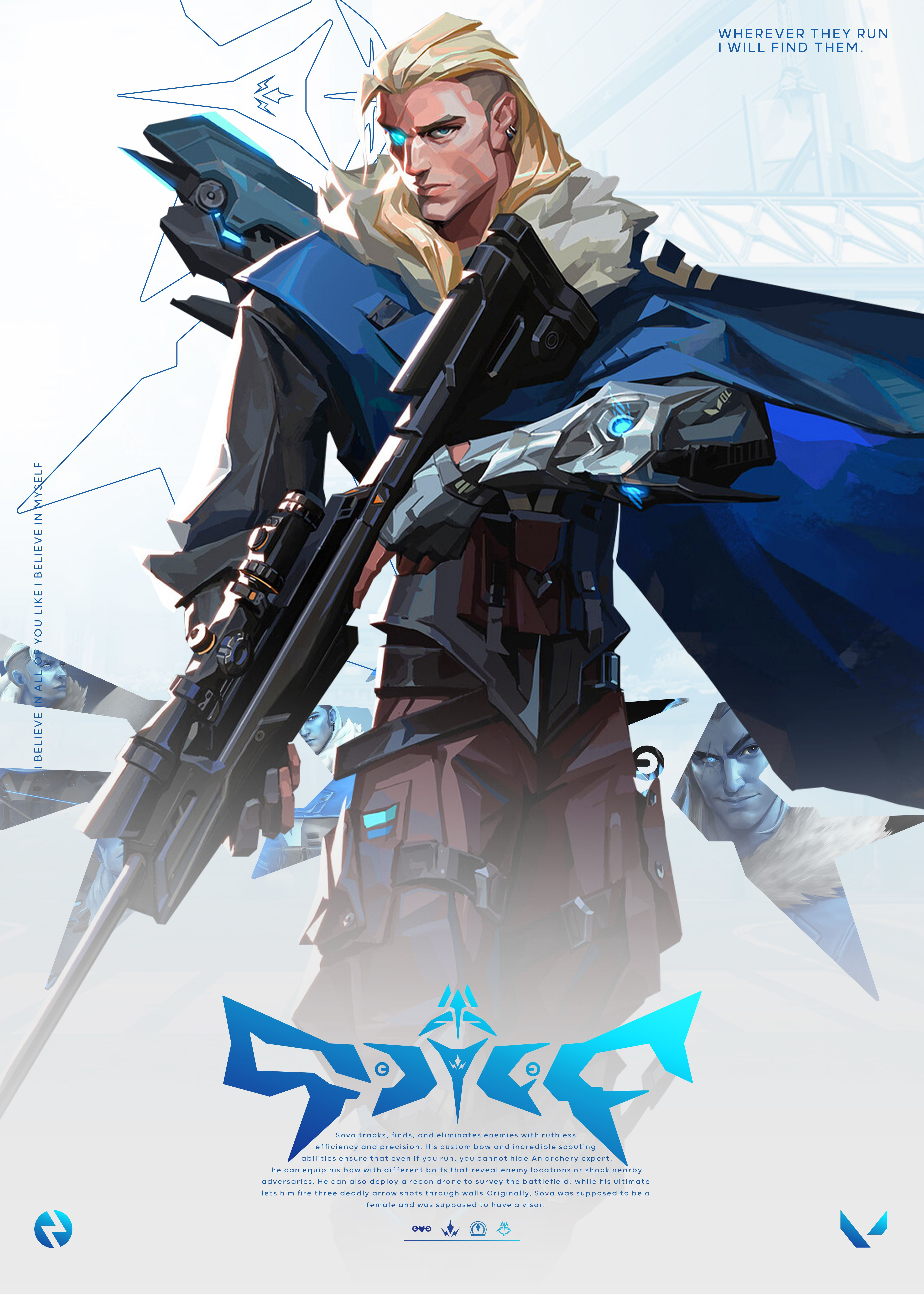 Wallpaper #SxkFFY8BtGB6xQ78xmoD42 Valorant Agent Sova Professional Poster Overwatch Hero Concepts Game