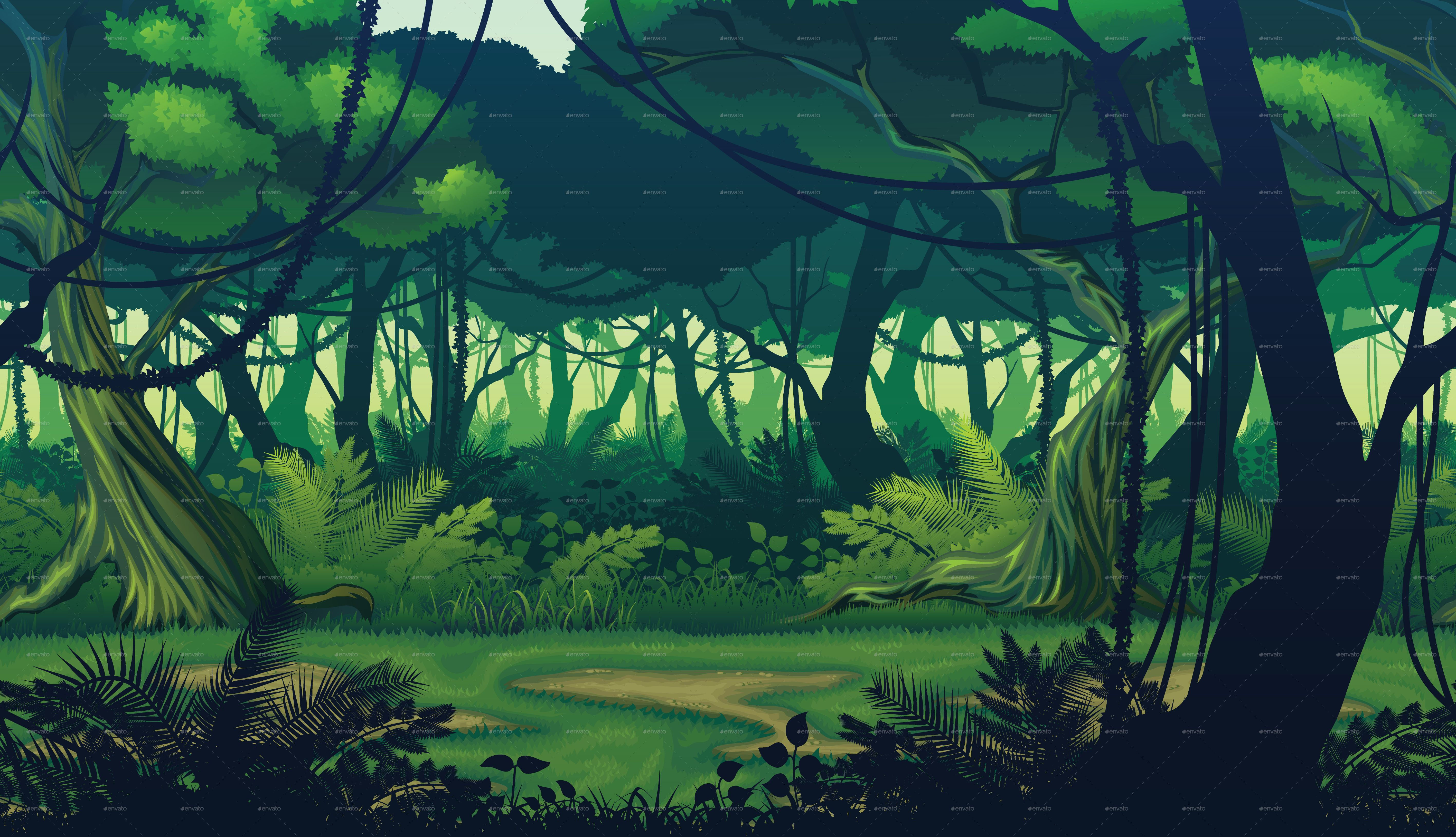 Wallpaper #lGcDC5MBSpphPi3-T9ct337 Forest Scene with Cave and Trees 430953 Download Free Vectors Bbf