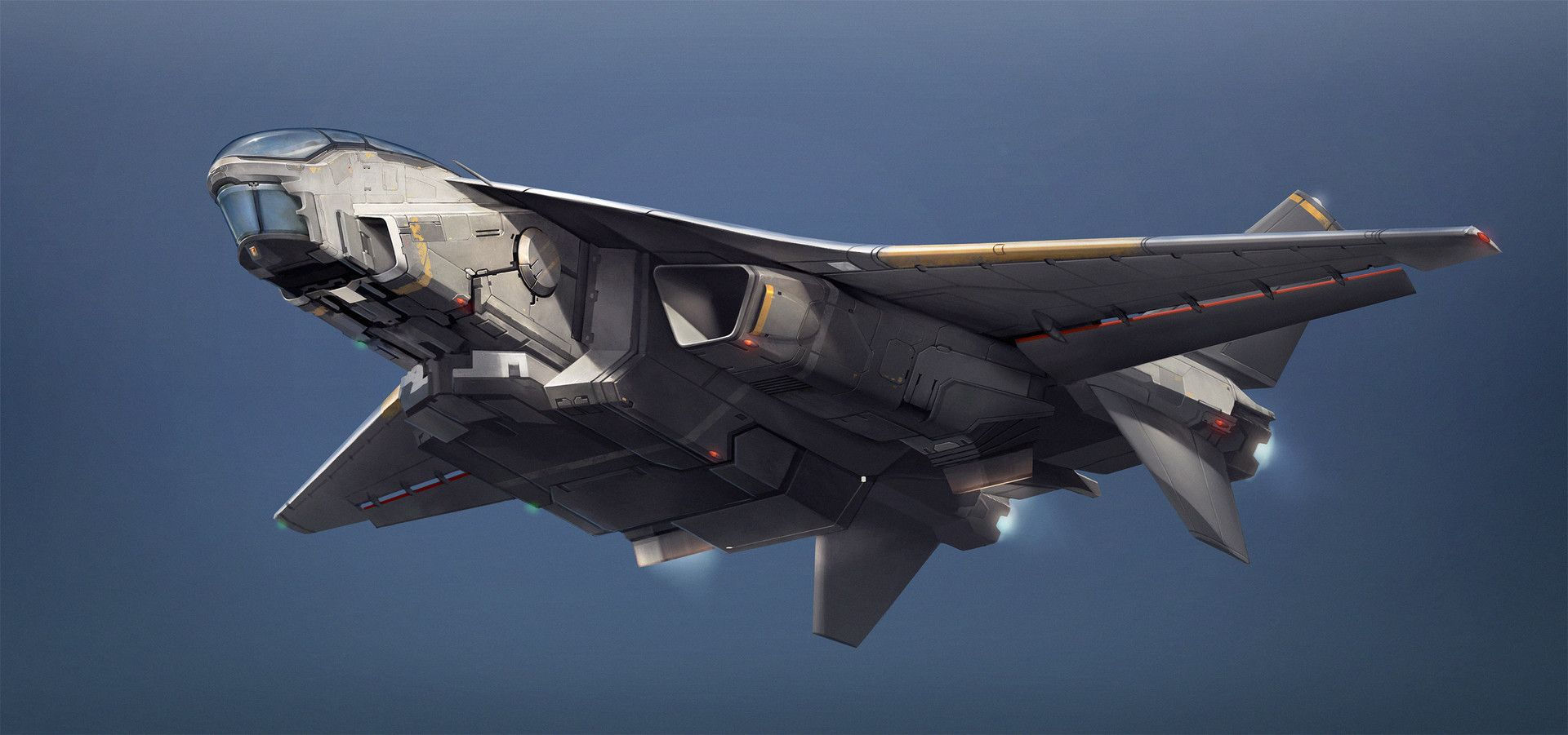 Wallpaper #xP82a5MB3lSXT3zU3-f_77 Artstation Transport Plane Design Final Yi Wei Space Ship Concept