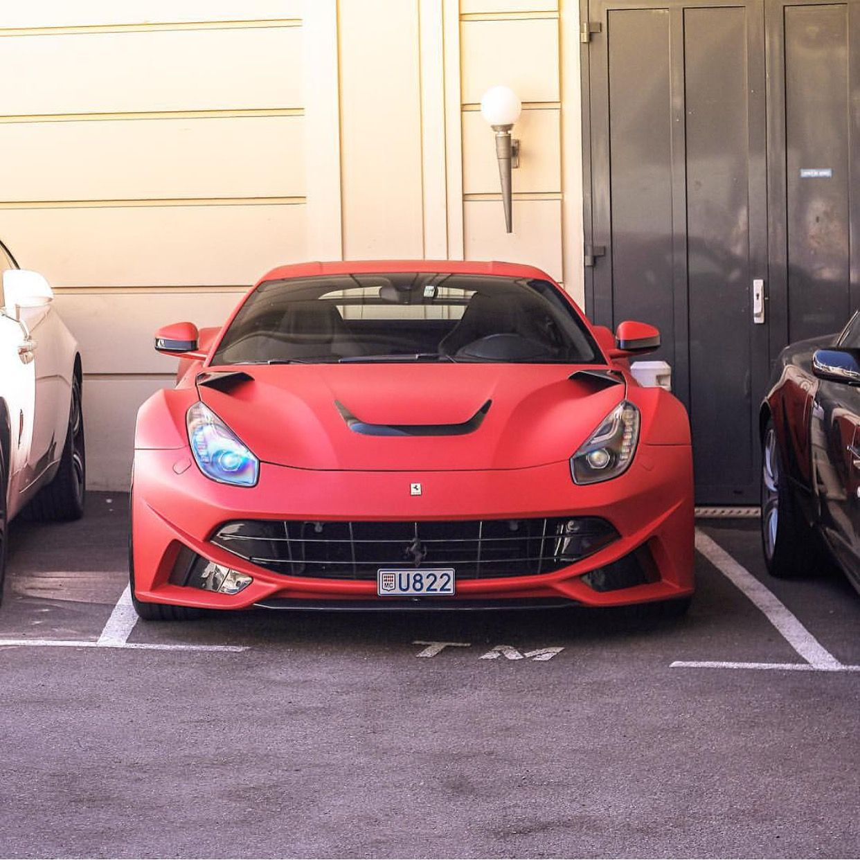 Wallpaper #DEWQlY4B7YBJg1BV3KBL39 Ferrari F12 Berlinetta Wrapped in Matte Red W a Full Novitec N Largo