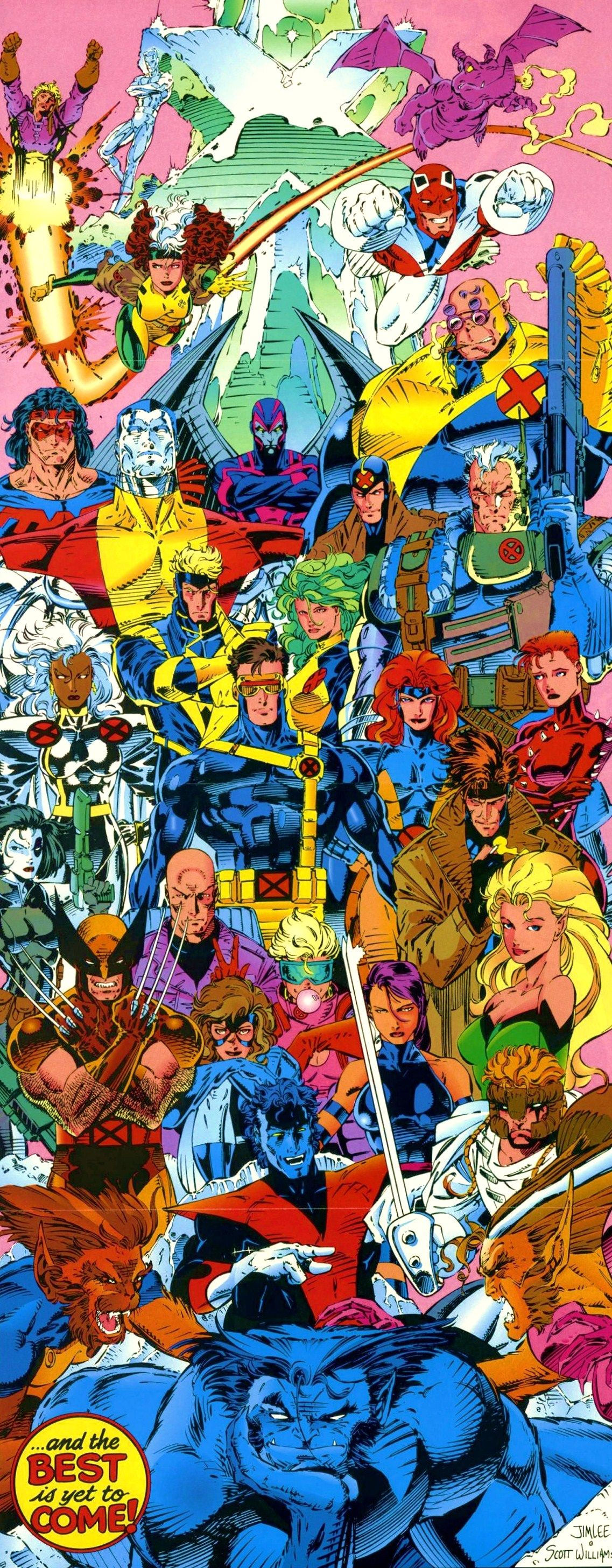 Wallpaper #BRn9H48BtGB6xQ78iH3W3 Classic X Men Poster by Jim Lee Marvel Comics Comics X Men Marvel