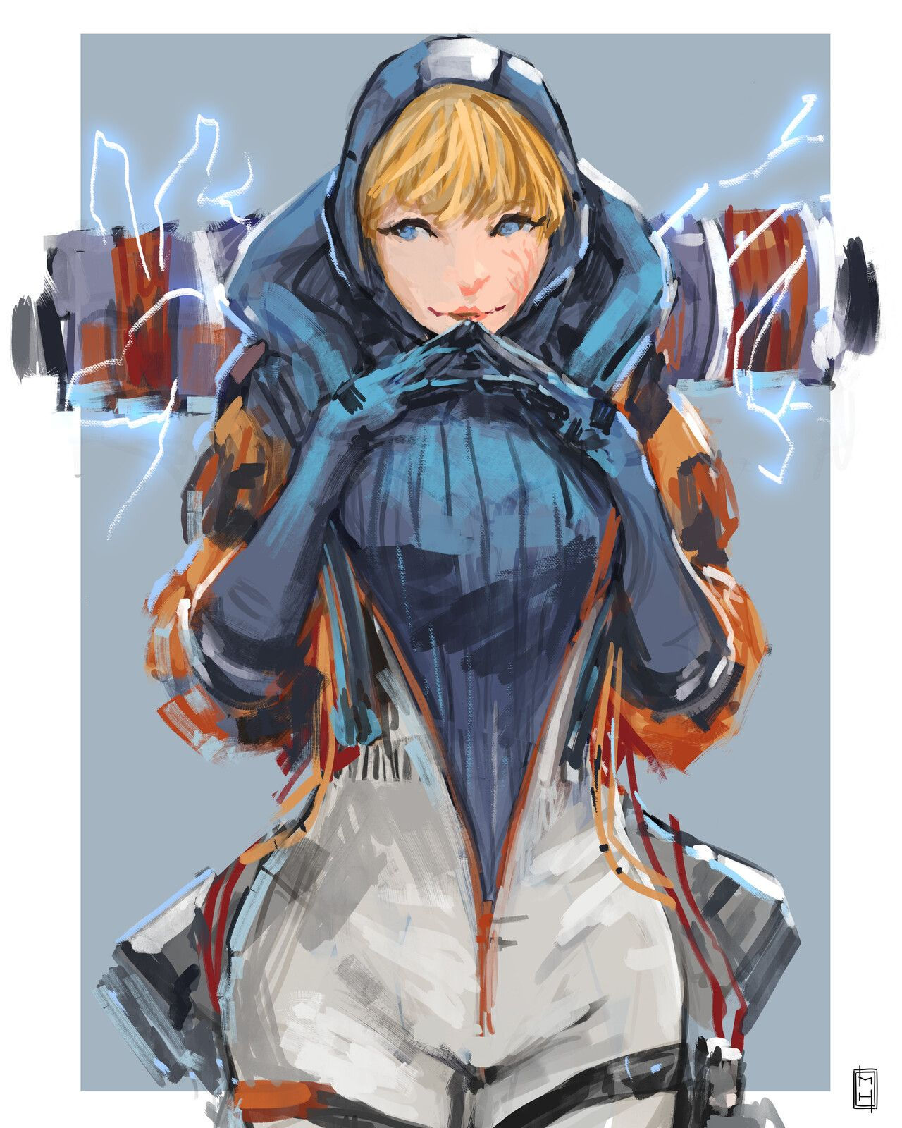 Wallpaper #4n3V9I4Bnwiau_P6bxC020 Wattson from Apex Matias Habert Character Art Legend Warframe Art