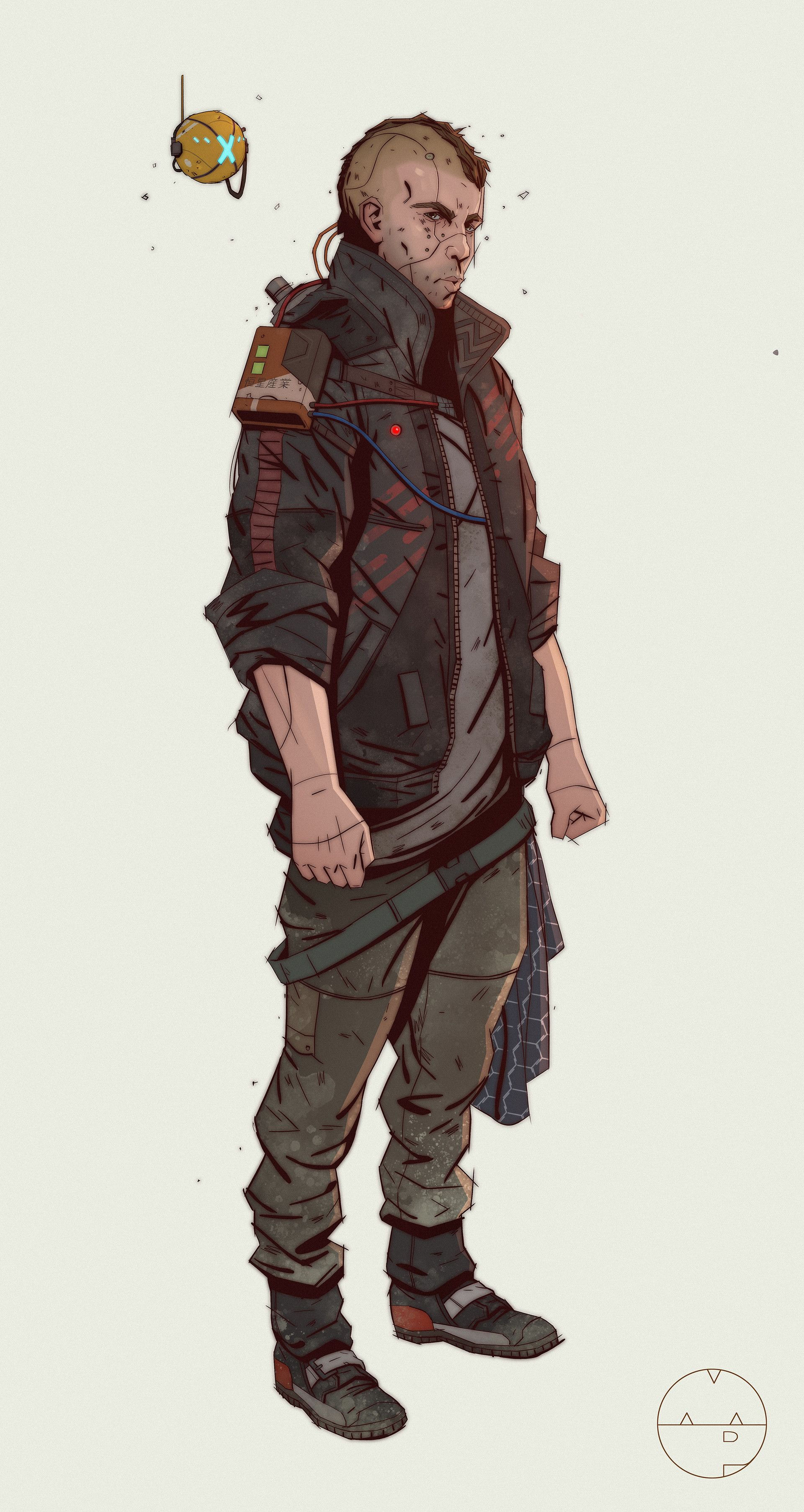 Wallpaper #CH049I4Bnwiau_P6_g954 Artstation Cyberpunk Character Sketch Mike Patrick Character