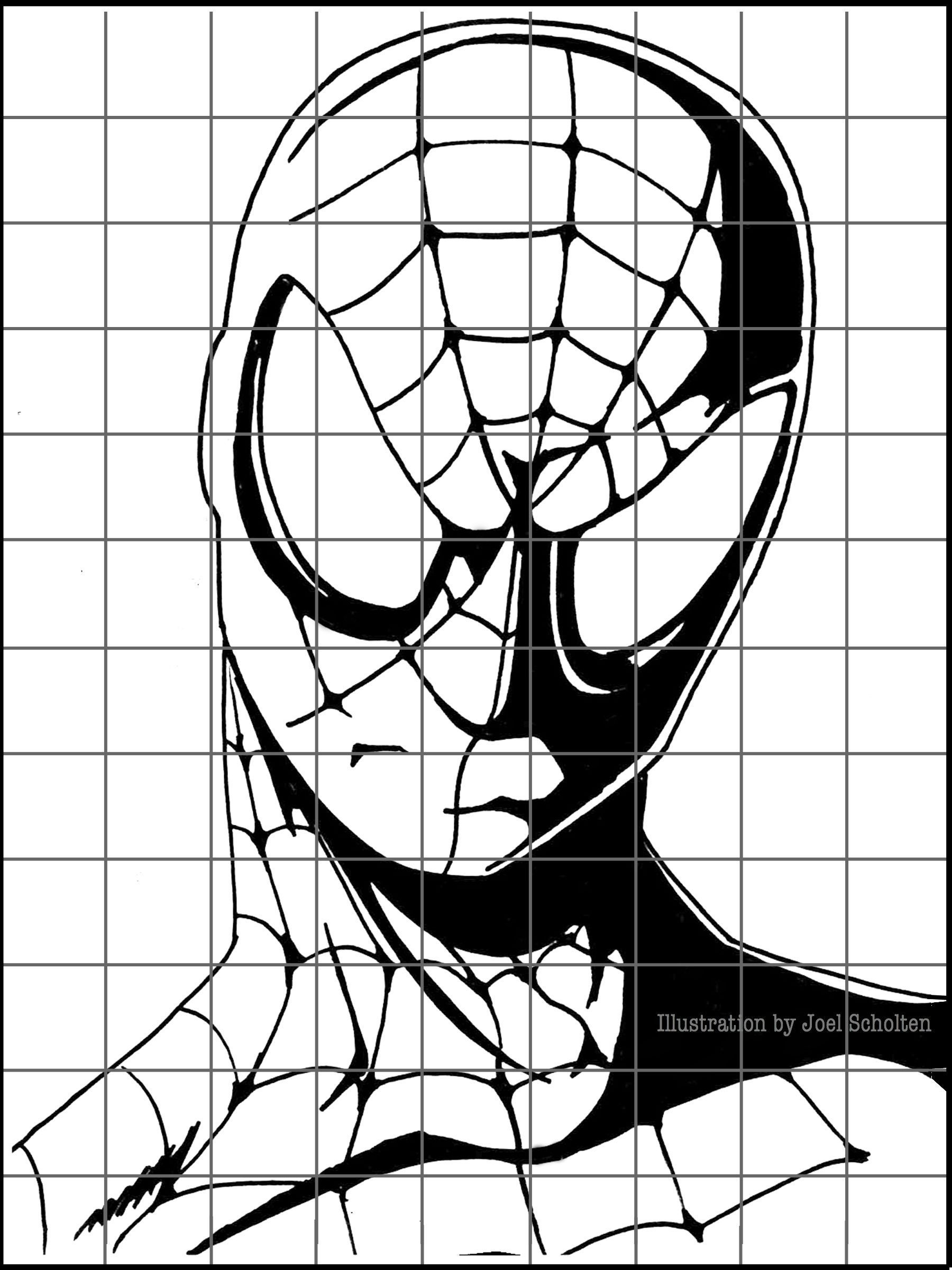 Wallpaper #EGck85IBSpphPi3-gXSg31 How to Draw Spider Man Face Kunstunterricht Kunst Arbeitsblatt