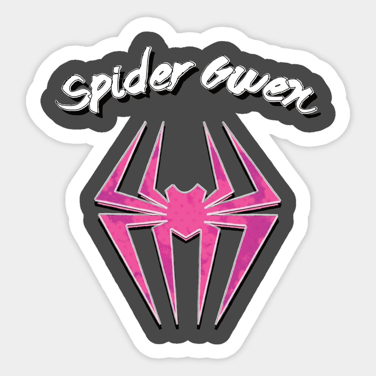 Wallpaper #a_RNOpMBKFX8bn3rUnhb48 Spider Gwen Logo and Text Sticker in 2023 Spider Gwen Kiss Stickers