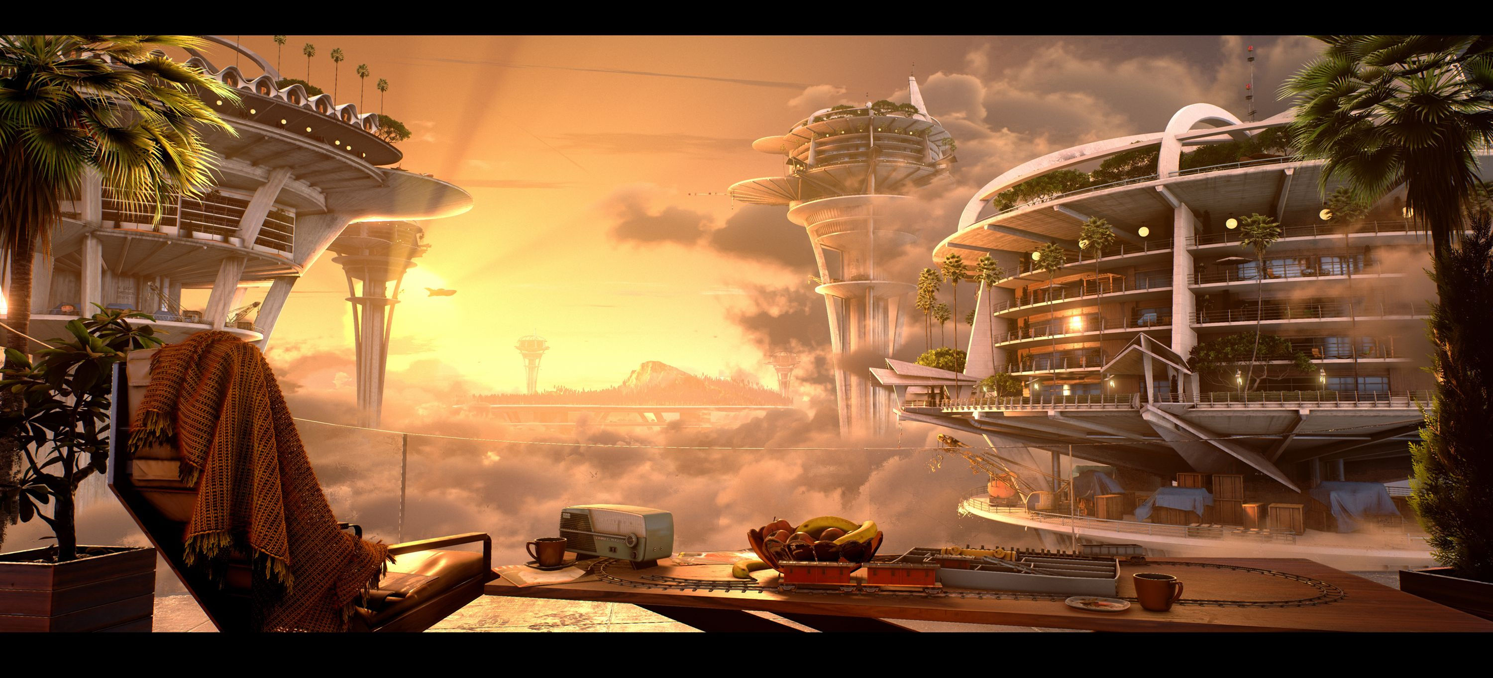 Wallpaper #O3emKJMB-pgBXx60l6uP326 Retro Futuristic Environment by Kbelkus I Dont Know the Real Name