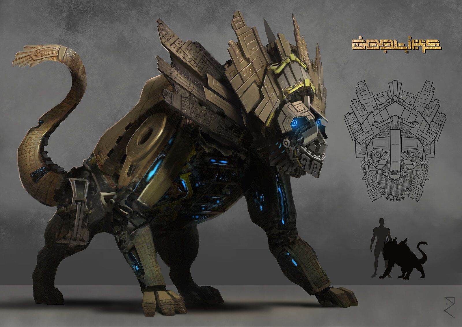 Wallpaper #32cE-5IBSpphPi3-g5LU9 Hound 2 Alexander Pavlenko Robot Concept Art Robot Animal Creature Art