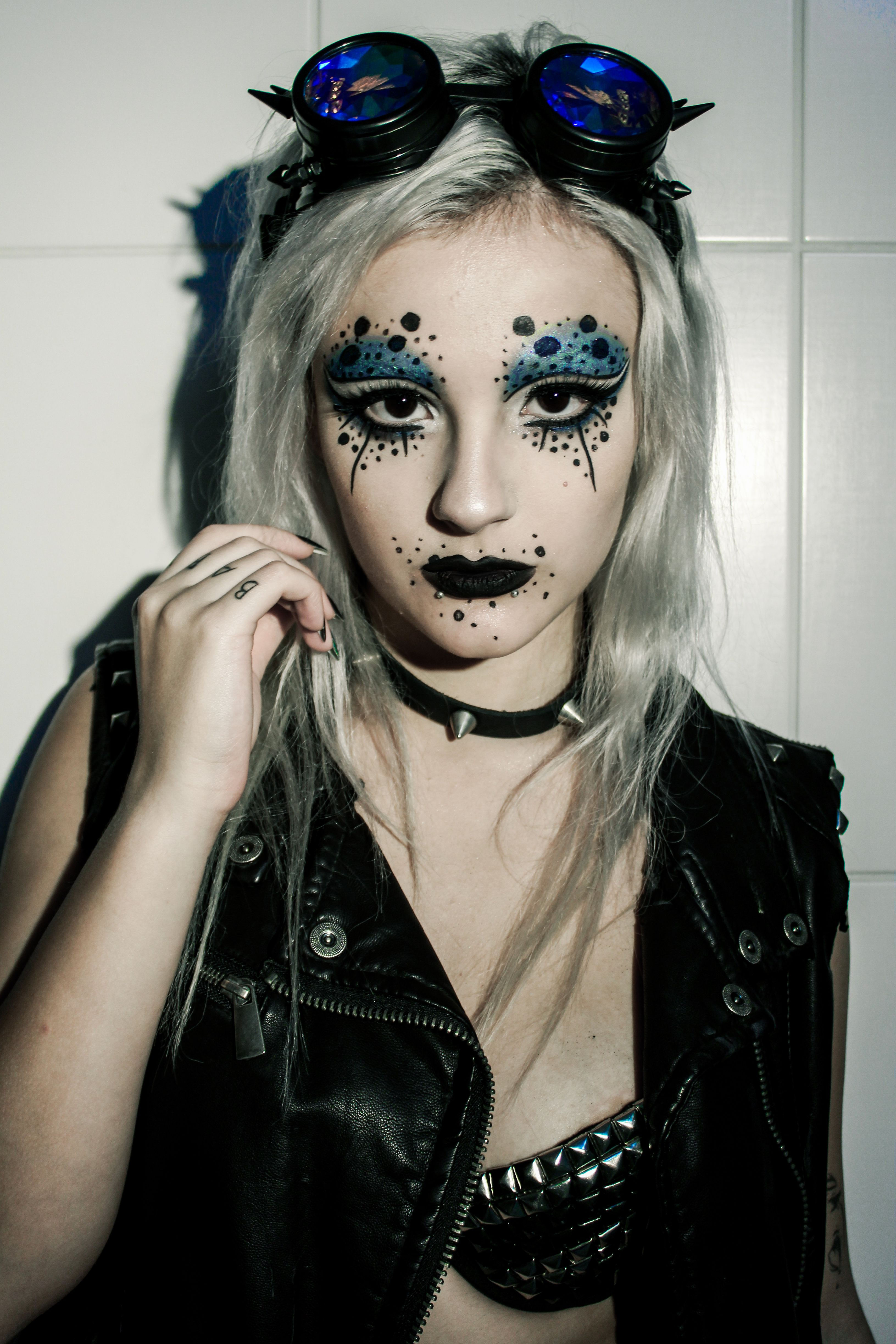 Wallpaper #w2gaH5MBSpphPi3-1yqM152 Cyber Punk Cyberpunk Goth Spikes Studs Goggles Leather Artistic Make Up