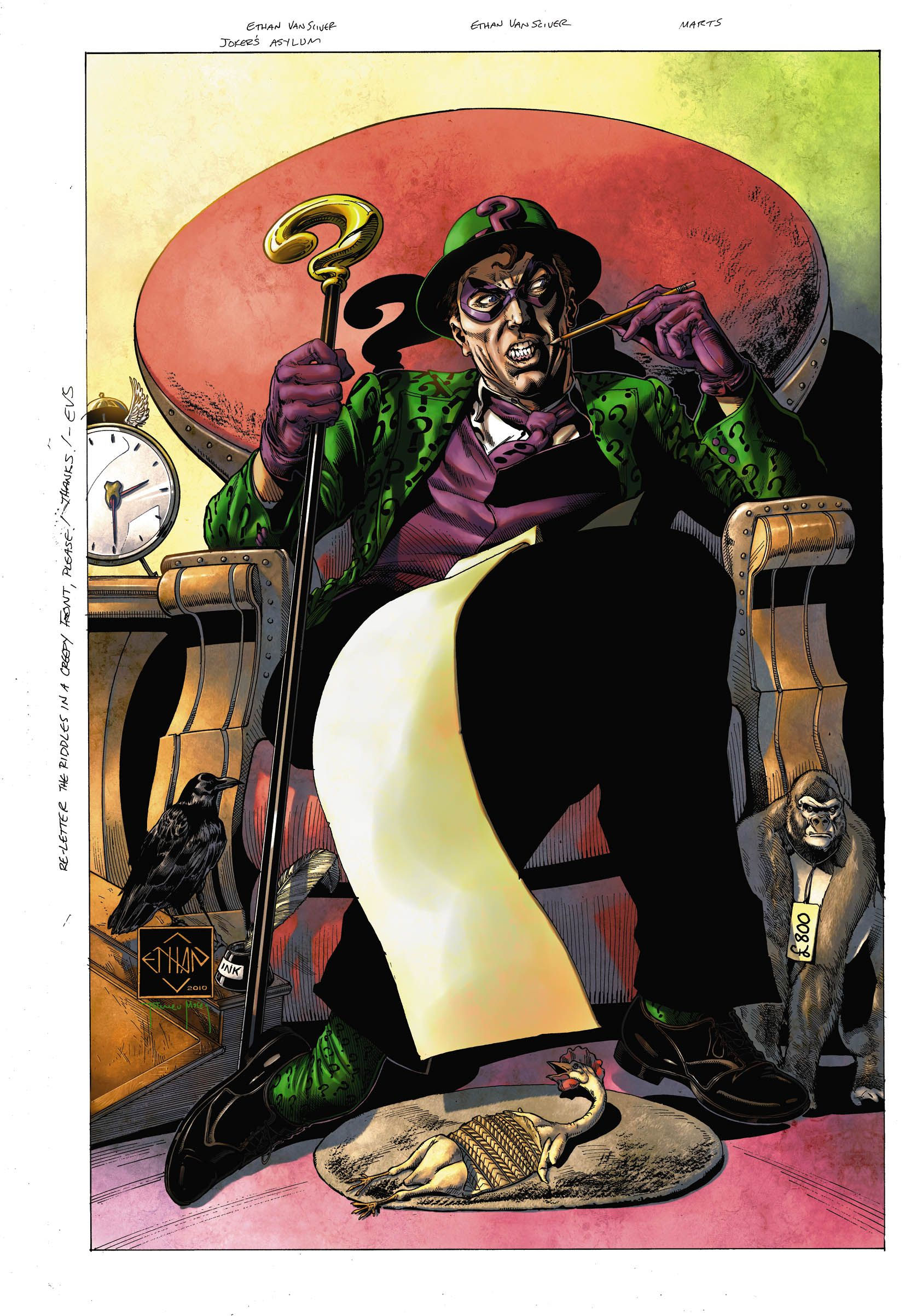 Wallpaper #gwAR7I4BSdW8dNouPhOA6 Jokers Asylum the Riddler 1 by Ethan Van Sciver Gotham Villains