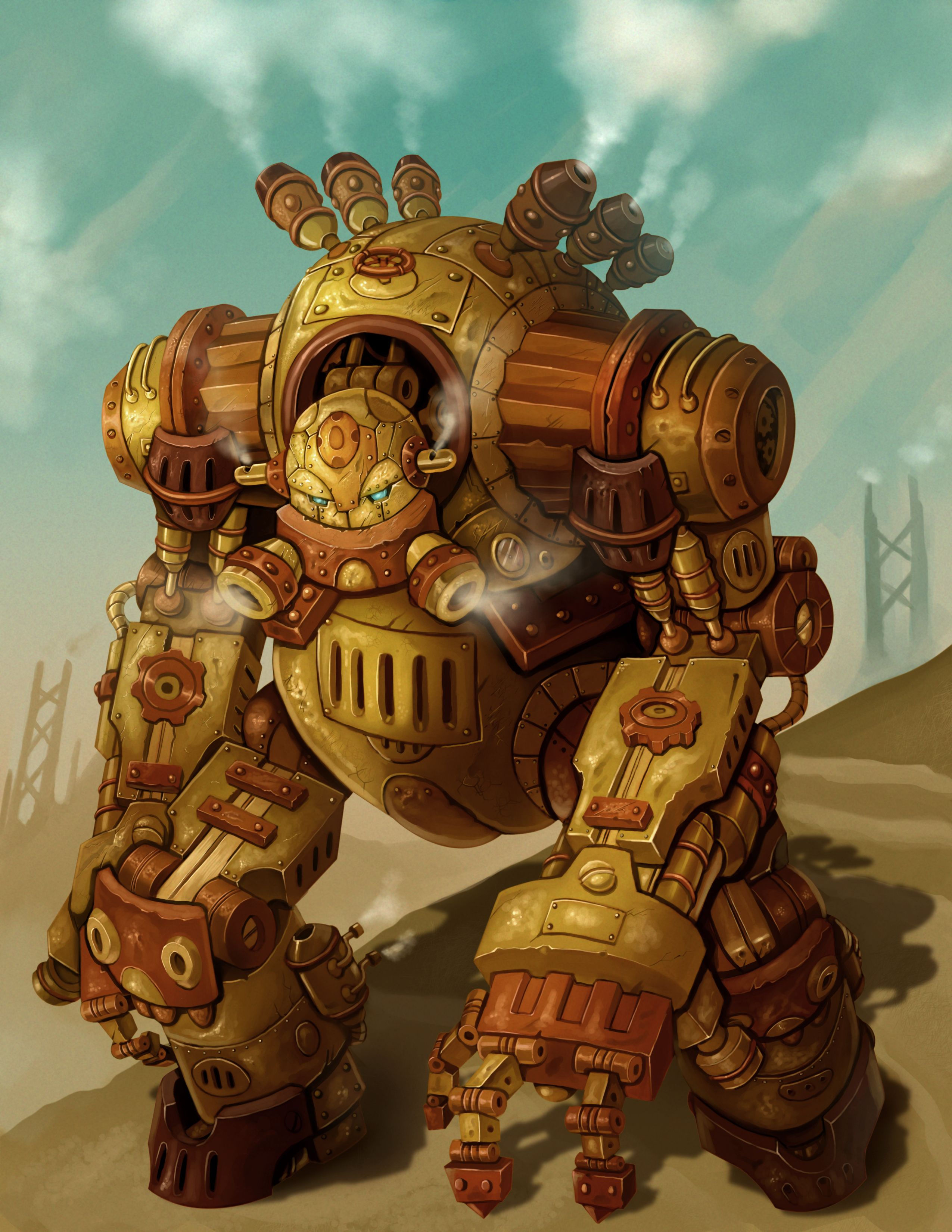 Wallpaper #ss4JJZMB71dOy6JZQBKv44 Steampunk Robot Warrior Steampunk Robots Steampunk Robot Robot