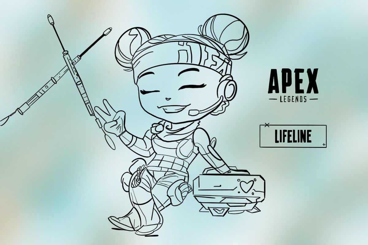 Wallpaper #uKXtNpMBVBiSkHCasorN0 Drawing of Lifeline from Apex Legends Legend Drawing Apex Easy