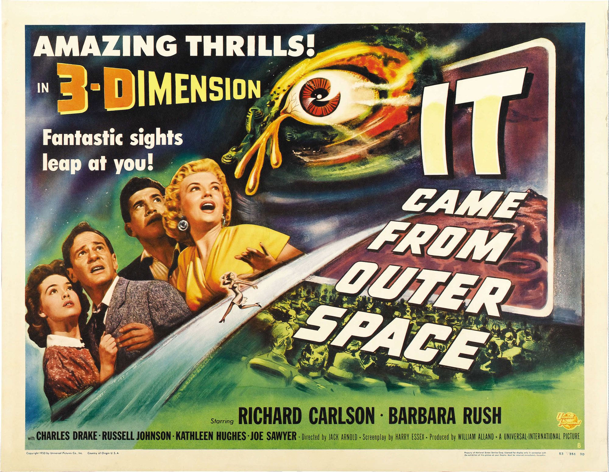 Wallpaper #PV7nMpMBborbLbczbmCQ201 1953 It Came from Outer Space Sci Fi Movie Classic Horror Movies