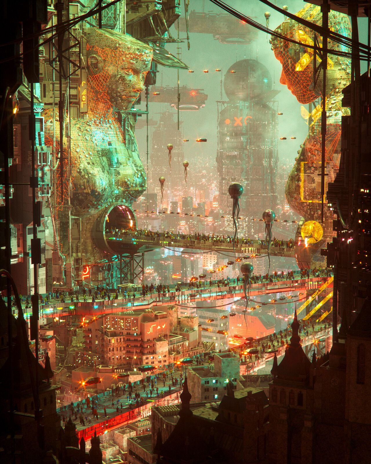 Wallpaper #mQAe7I4BSdW8dNoukxPh35 Celebration Annibale Siconolfi Inward Cidade Futurista Ciberpunk