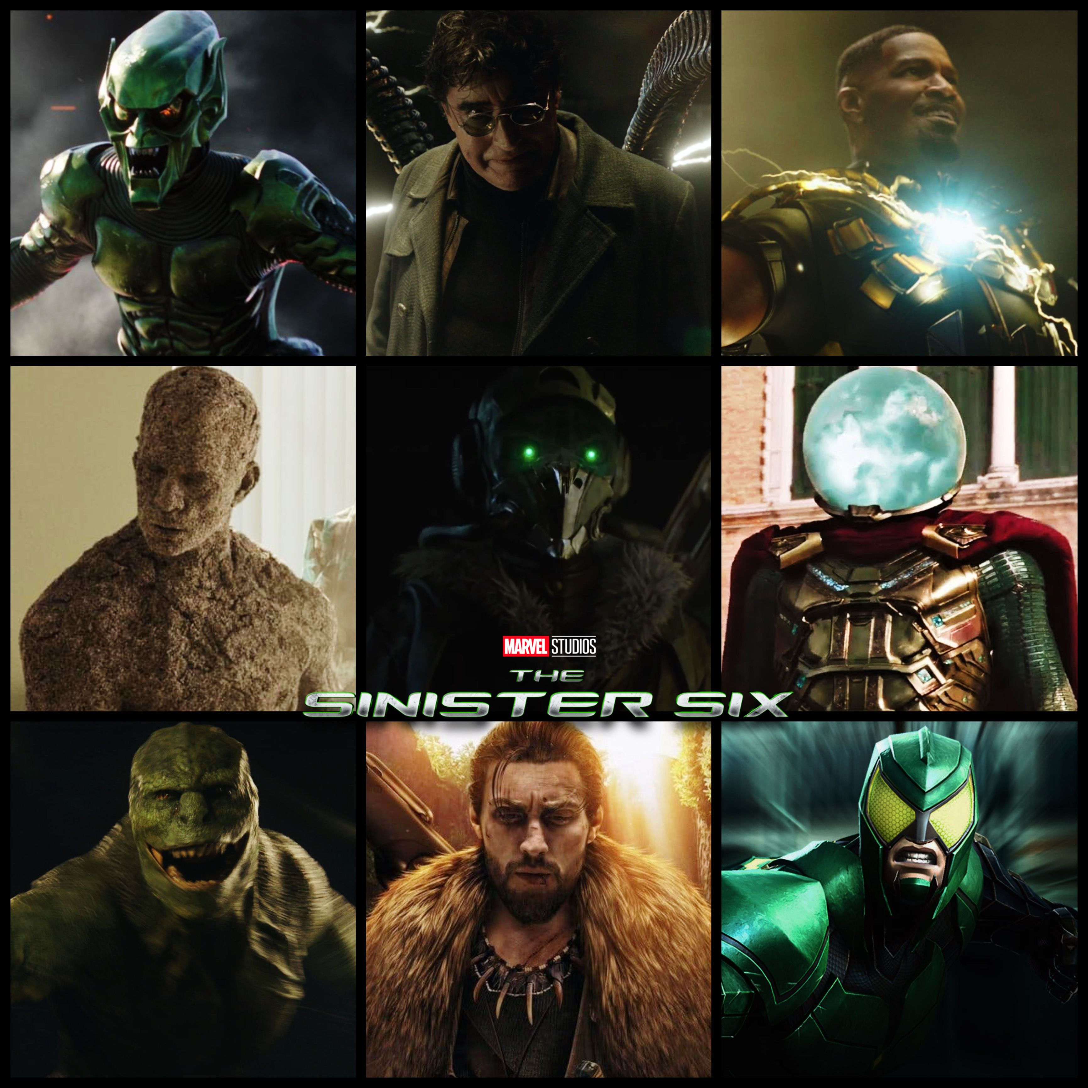 Wallpaper #ceb46 1920x1080 Spiderman vs Sinister Six Art Laptop Full HD 1080p HD 4K