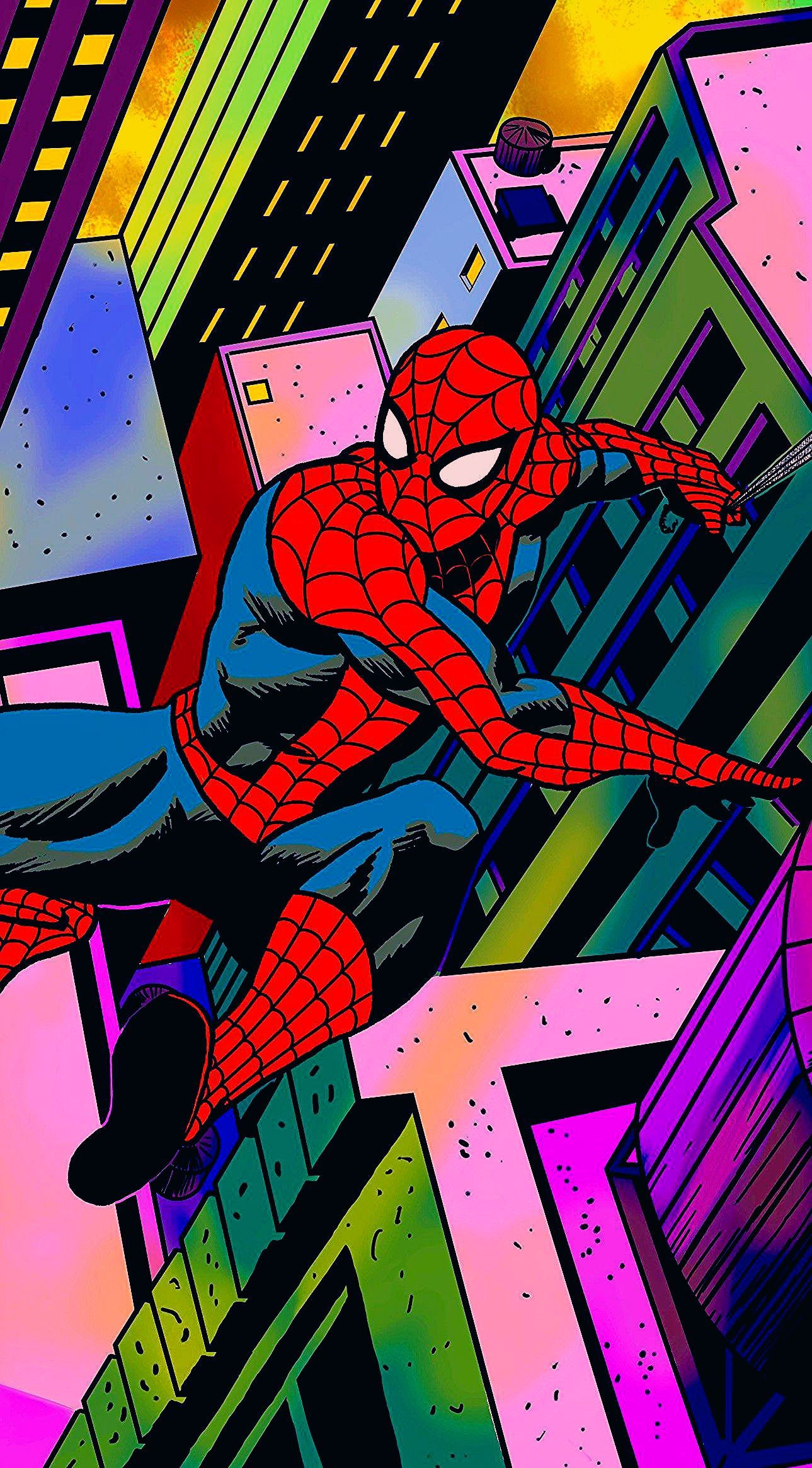Wallpaper #Jn1a8Y4Bnwiau_P6LQkQ37 Spider-Man Swings Through a Neon Cityscape