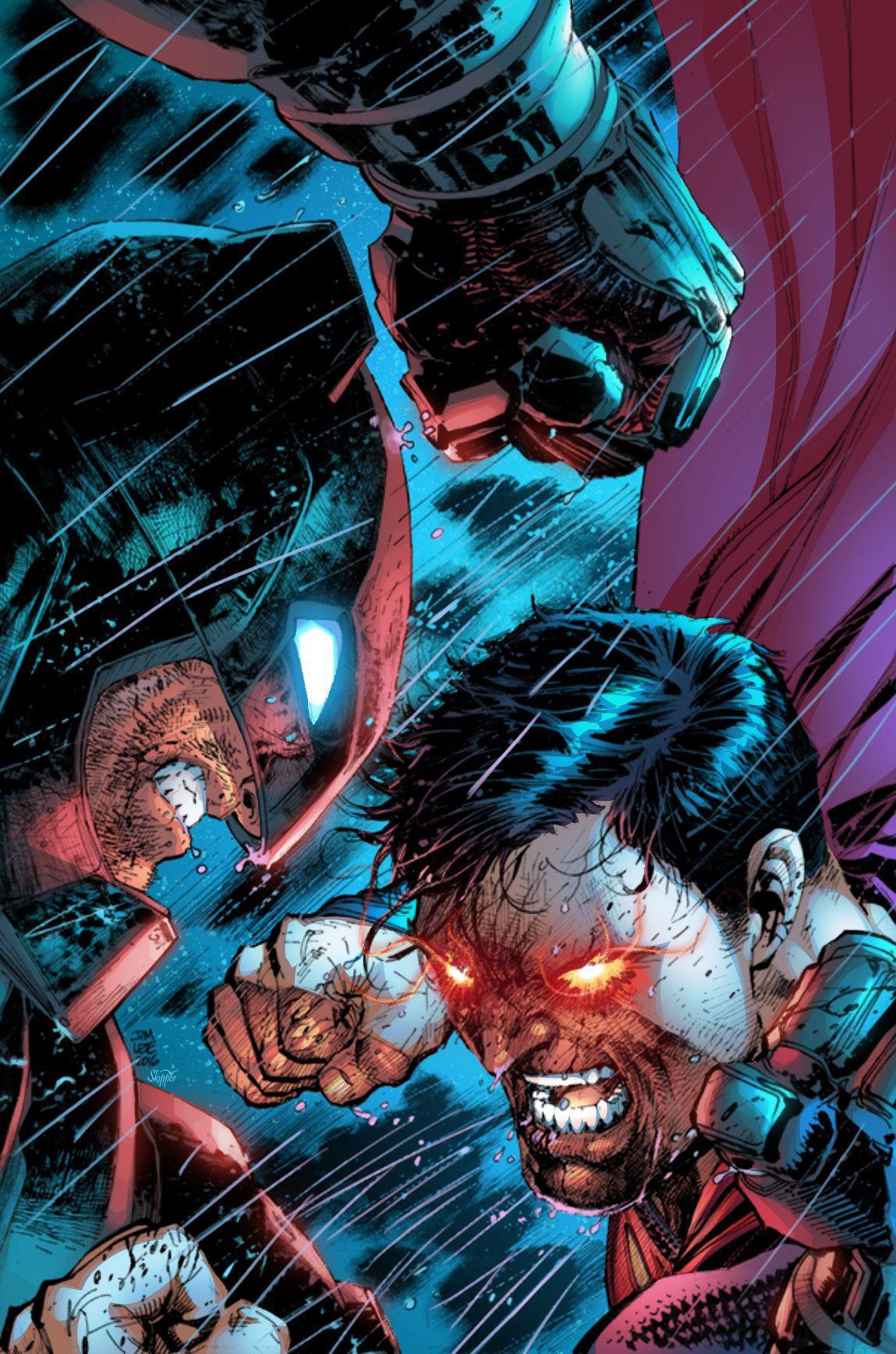 Wallpaper #XWg-IJMBSpphPi3-_C0U53 Batman V Superman by Jim Lee Batman vs Superman Batman Comics Batman vs