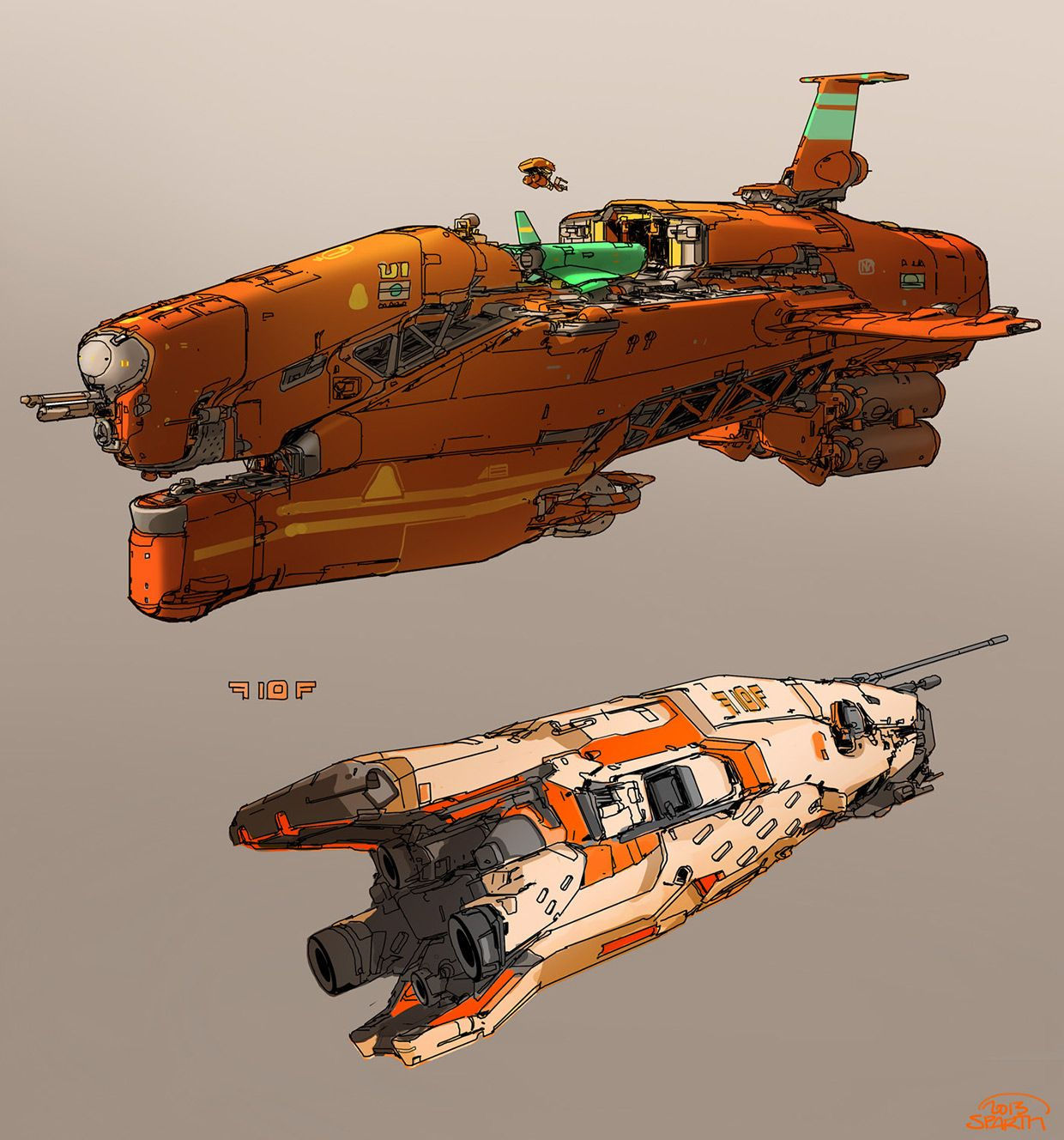 Wallpaper #W2dA_5IBSpphPi3-PqJe176 Small Spaceship Concept Art