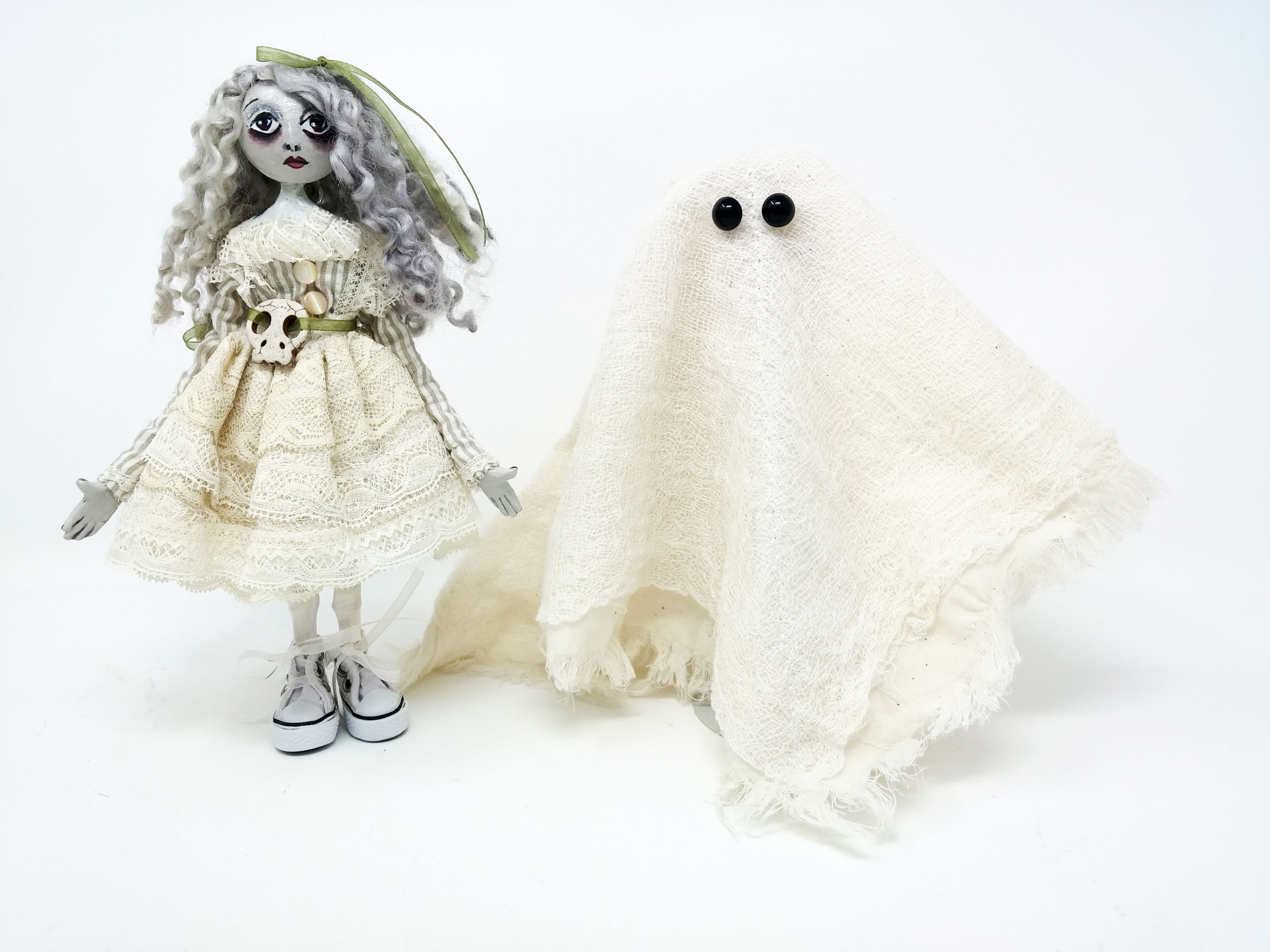 Wallpaper #JfQuOpMBKFX8bn3rLXjG120 Halloween Ghost Doll 8 Inch Handmade Ooak Ghost Art Doll Free Usd