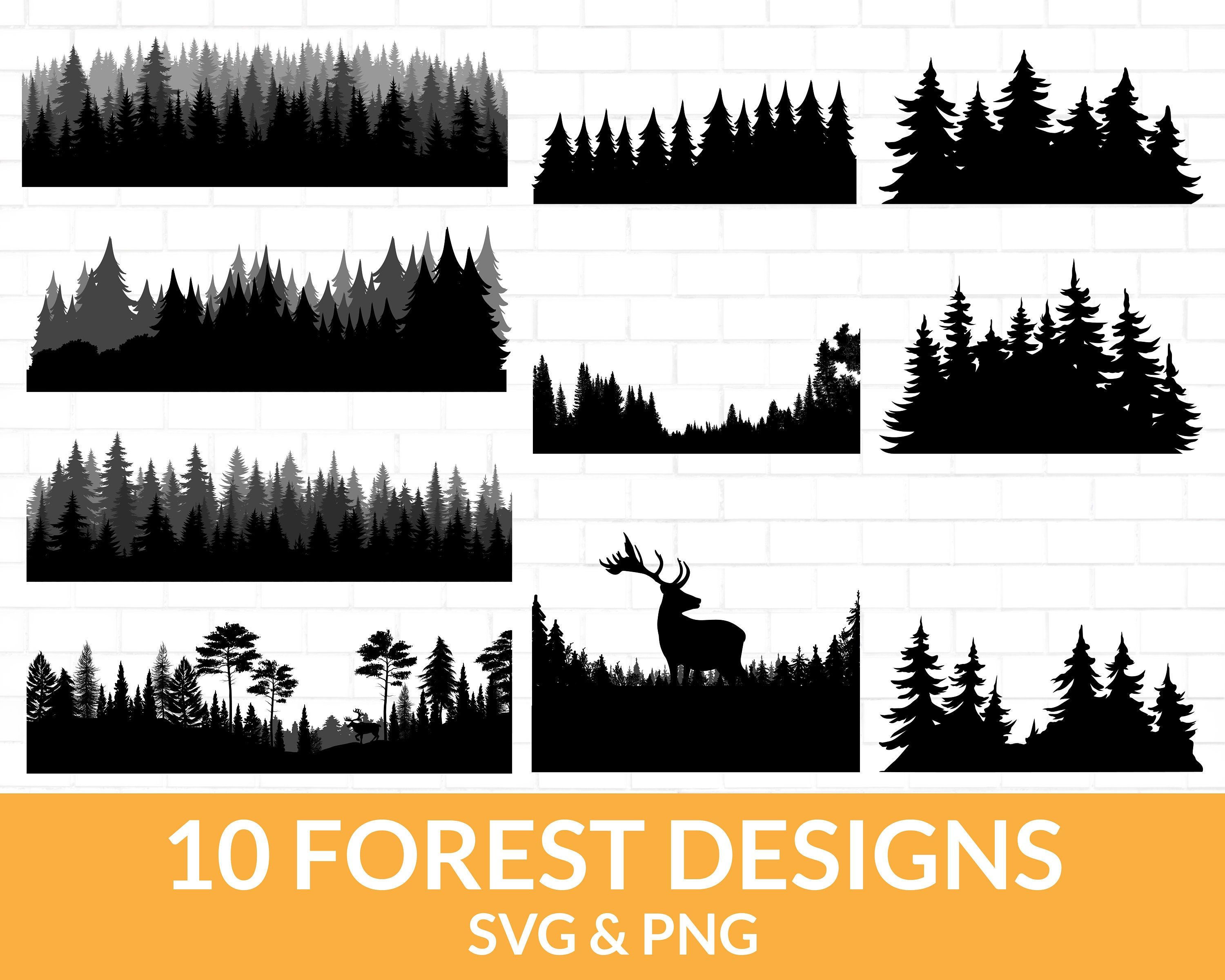 Wallpaper #BGdQC5MBSpphPi3-qtkV333 Forest Trees Silhouette Svg Bundle Treeline Silhouette Svg Etsy