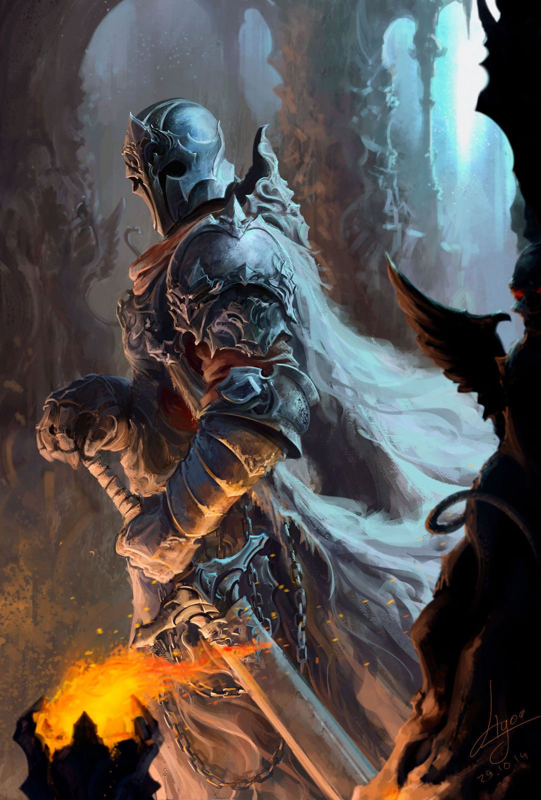 Wallpaper #7X0d8o4Bnwiau_P6ZAq929 Dark Fantasy Art Fantasy Armor Art