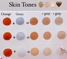 Wallpaper #e3af3 Skin Tone Mixing Chart Create Art with Me