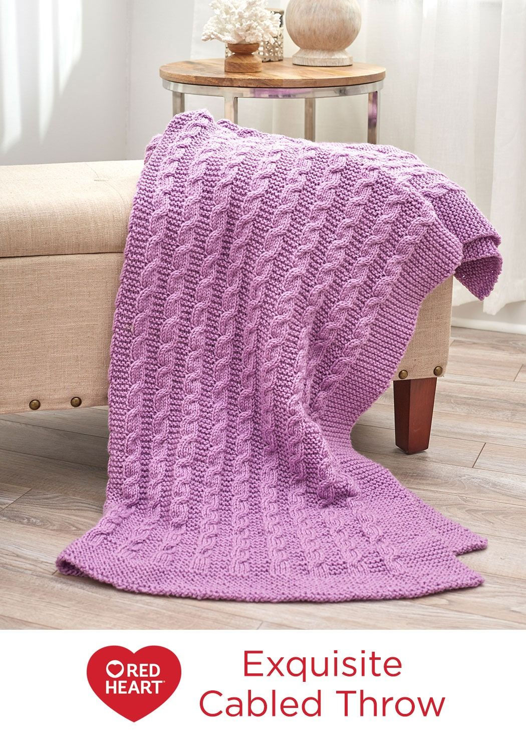 Wallpaper #HGdy7ZIBSpphPi3-_1jy370 Exquisite Cabled Throw Free Knitting Pattern in Red Heart Yarns Add
