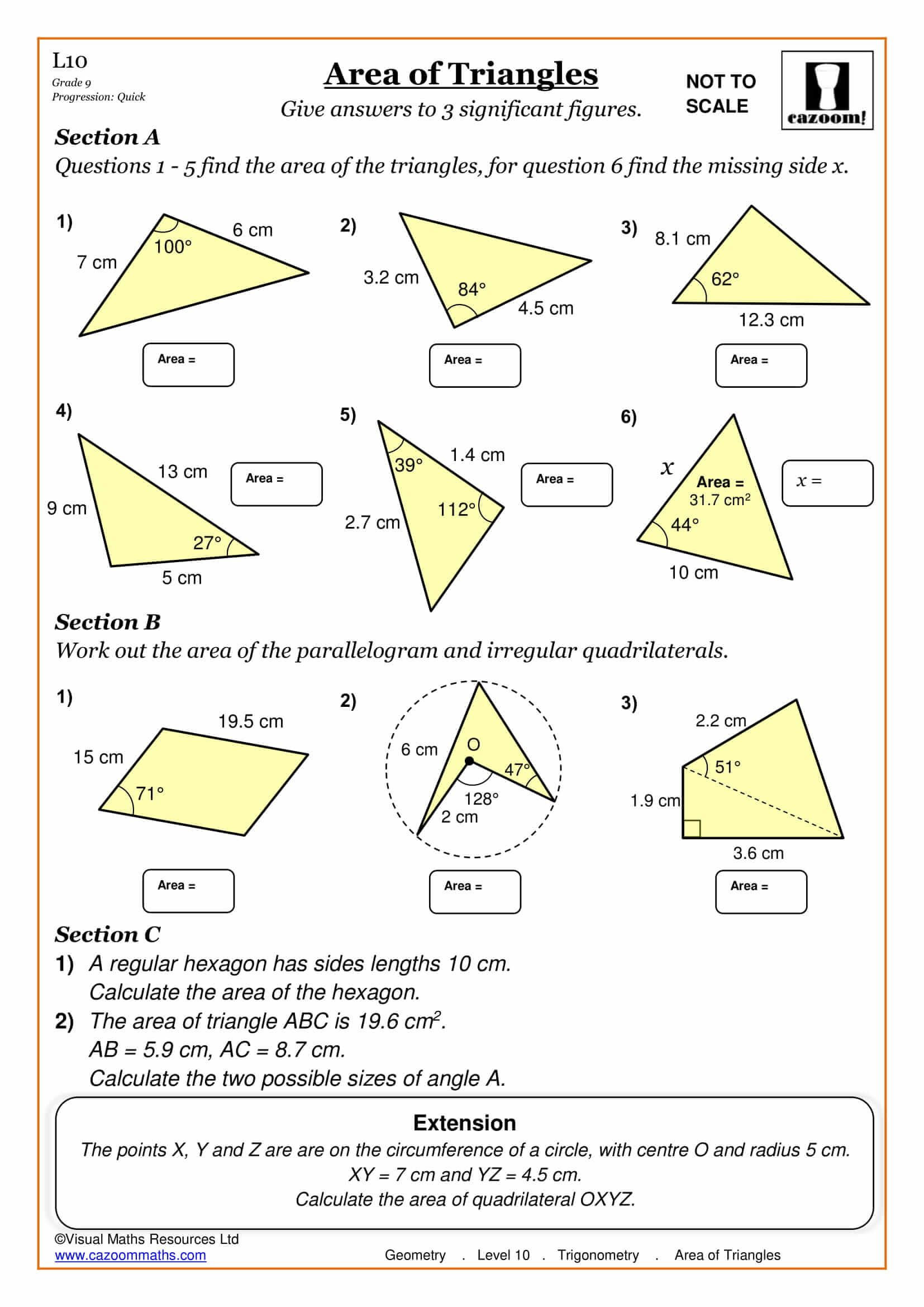 Wallpaper #Dbiz25IBJvJKYCmE9fje223 Area and Perimeter Triangle Worksheets with Answers Pdf
