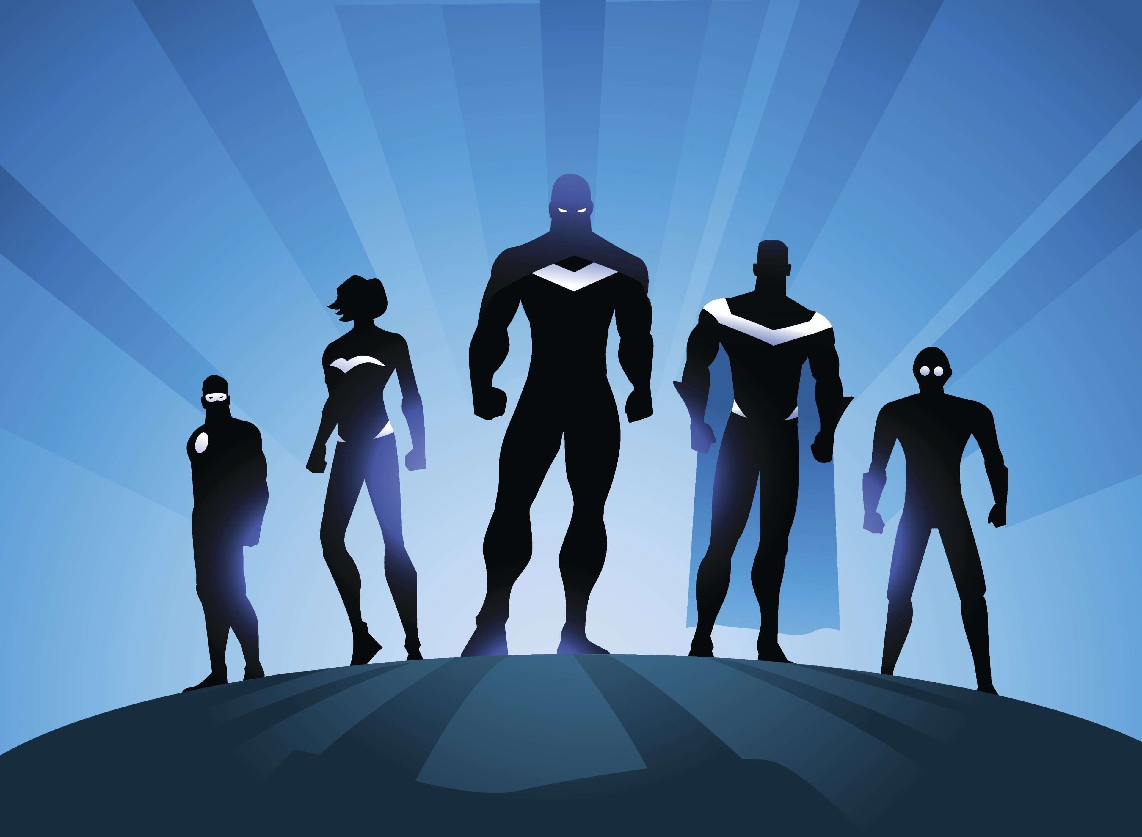 Wallpaper #ZVI9NpMBMJD5Jq7_7Qk384 3840x2816 Superheroes 4K Wallpaper Free Silhouette Illustration