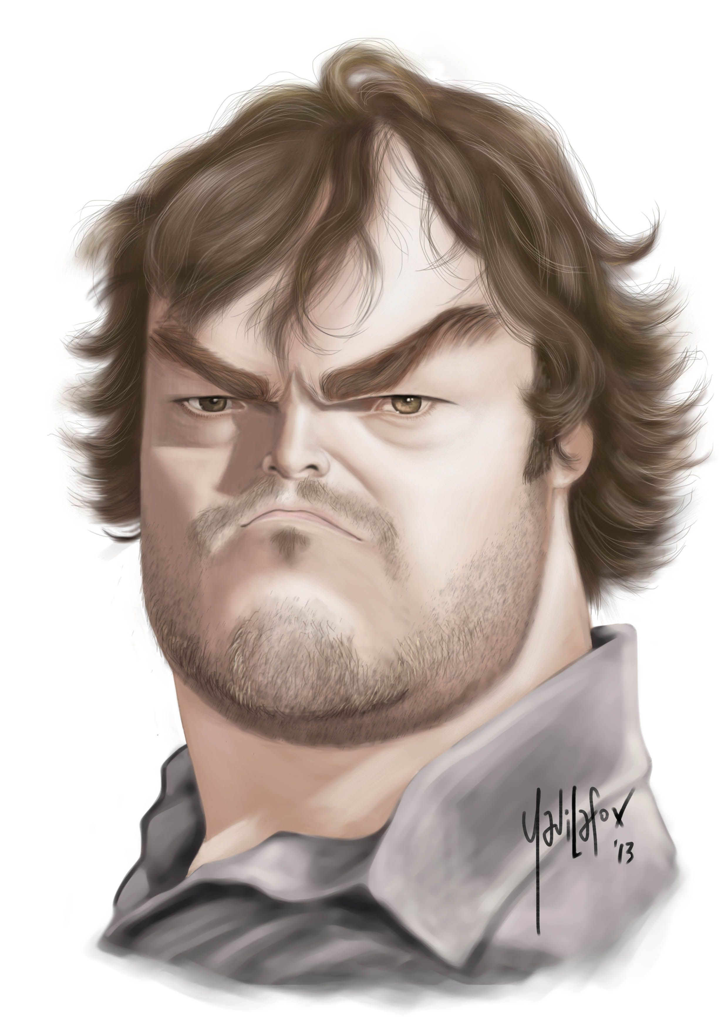Wallpaper #f200d Intricate Detailed Caricature of Jack Black by Robert Crumb Creative