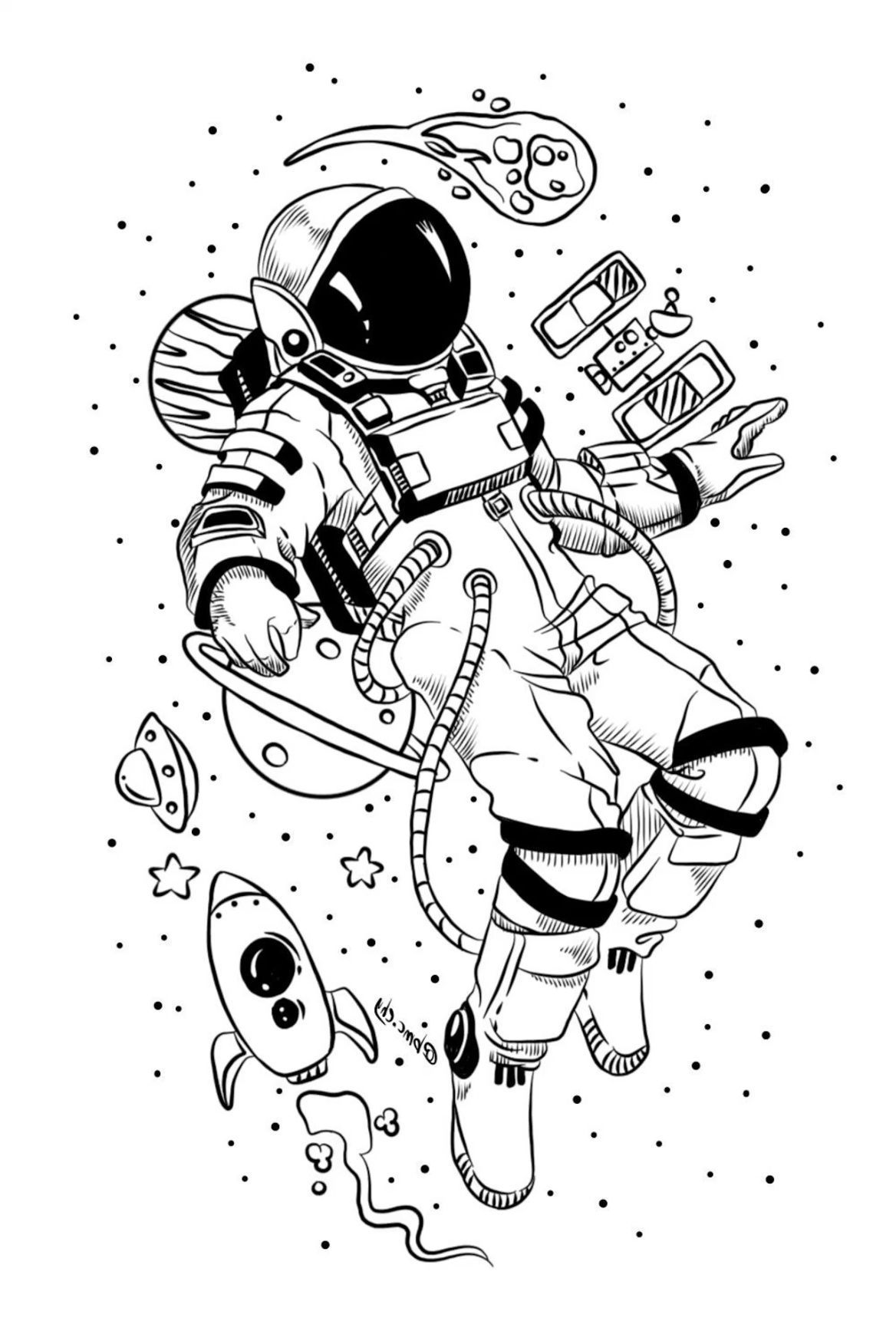Wallpaper #uPu7hJcBx-Hc5Y20Wq__177 Pin by Don Jimenez on Goth Tatoos Astronaut Drawing Astronaut Art