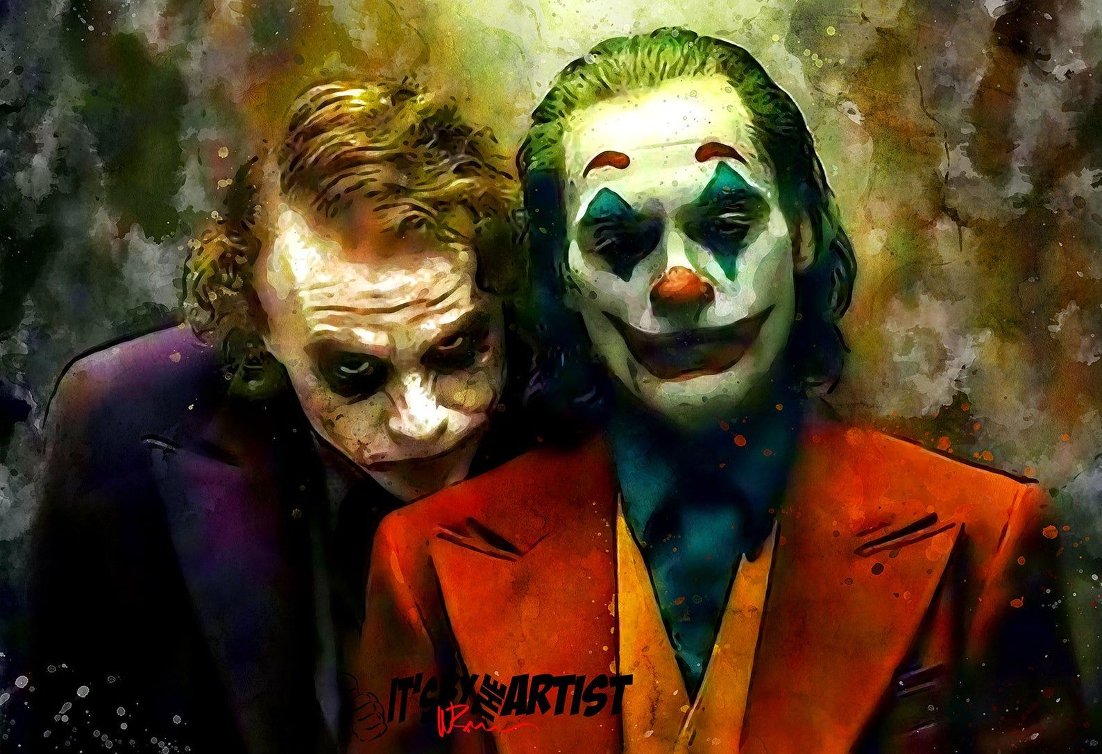 Wallpaper #UxouUZMB1yWOL4qg54He275 Joker Joaquin Phoenix and Heath Ledger Etsy in 2021 Joker Film