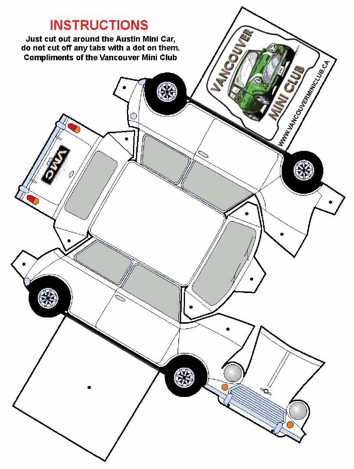 Wallpaper 62451 Morris Mini Cooper White Paper Model Paper Models Paper Model Car HD Wallpaper 62451