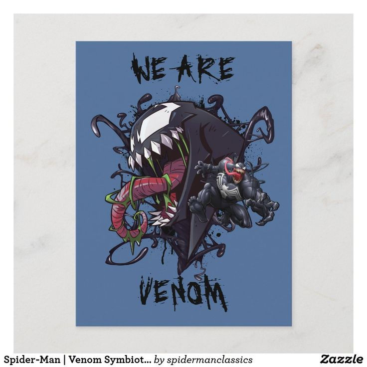 Wallpaper #VJyh4pIBZHQxiYar_8F5327 Spider Man Venom Symbiote Graphic Postcard Zazzle Symbiote