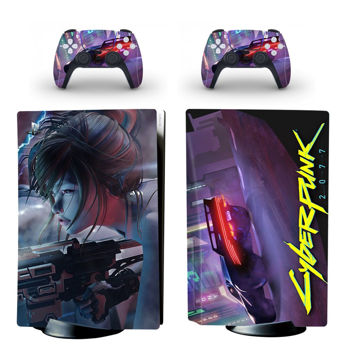 Wallpaper #hRpcUZMB1yWOL4qg0YG652 Cyberpunk 2077 PS5 Skin Sticker for Playstation 5 and Controllers