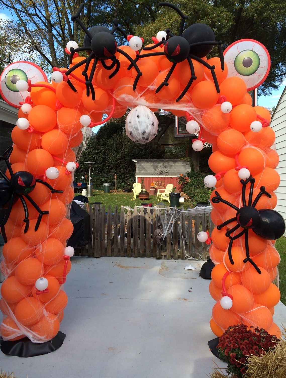 Wallpaper #MDHaNZMB5zzyi_yY3VhD180 Halloween Archway Mid Sized Balloon Arch with Large Balloon Spiders