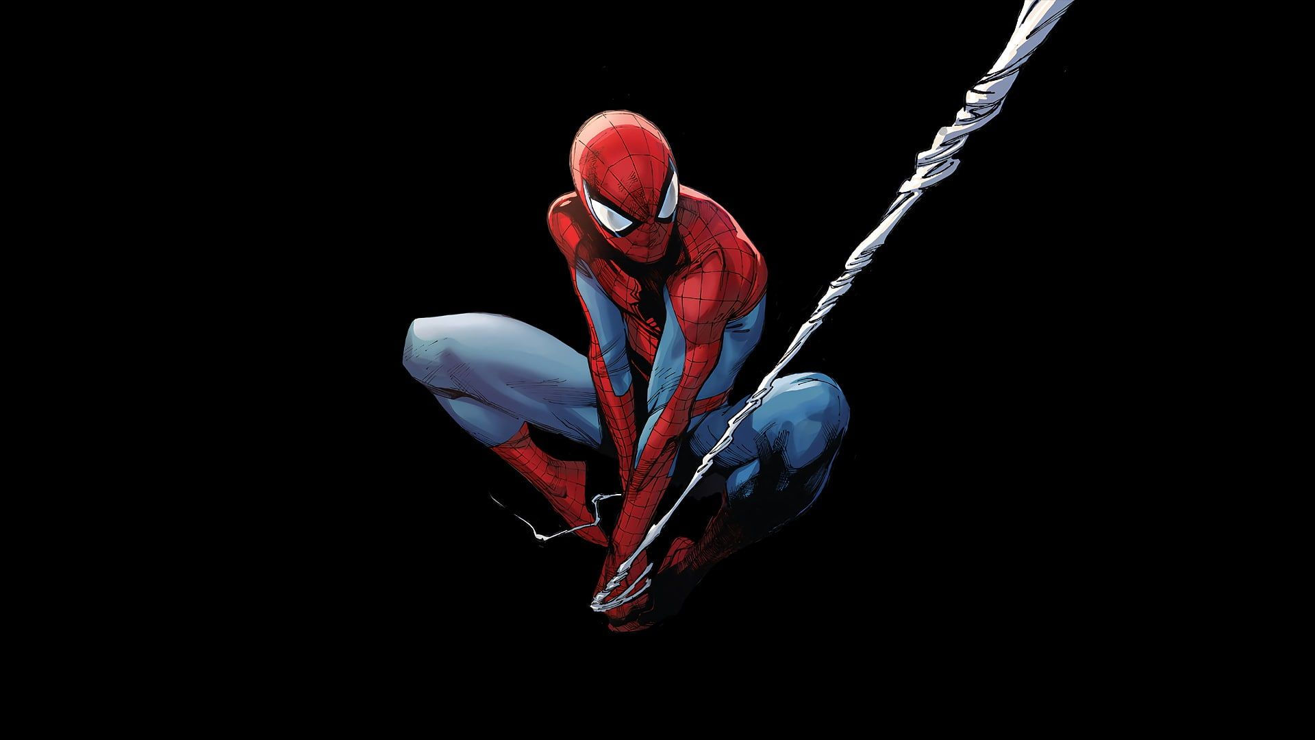 Wallpaper #jH1s9I4Bnwiau_P6qQ9M22 Marvel Comics Spider Man Black Background Superhero 1080p Wallpaper
